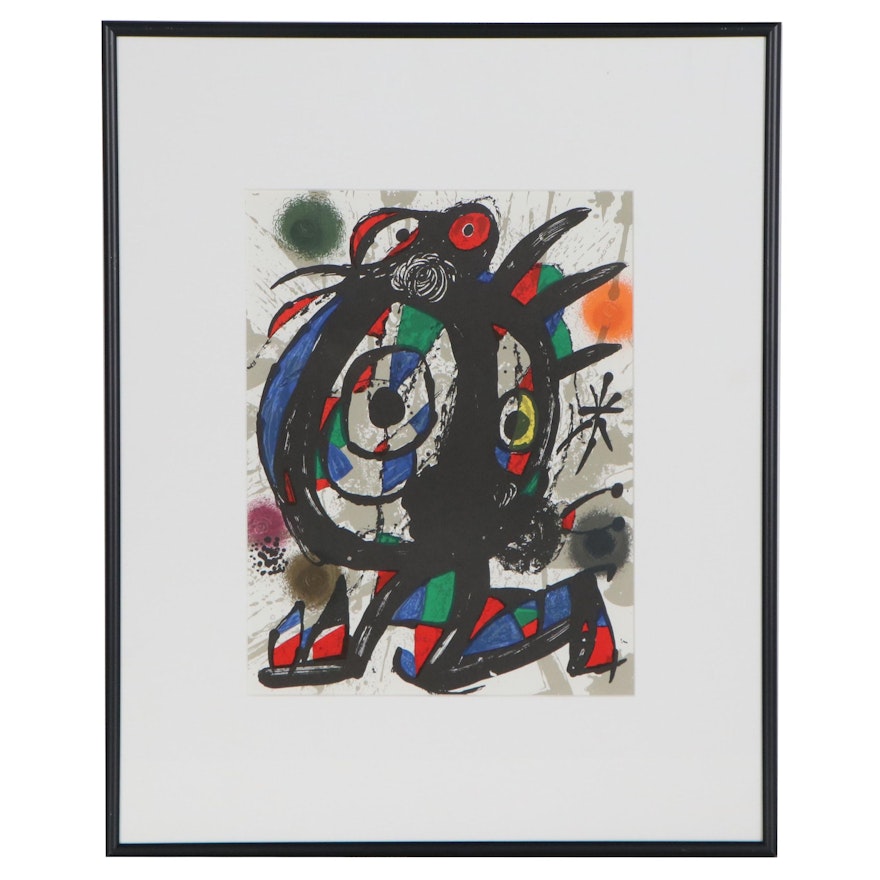 Lithograph after Joan Miró of Abstract Composition