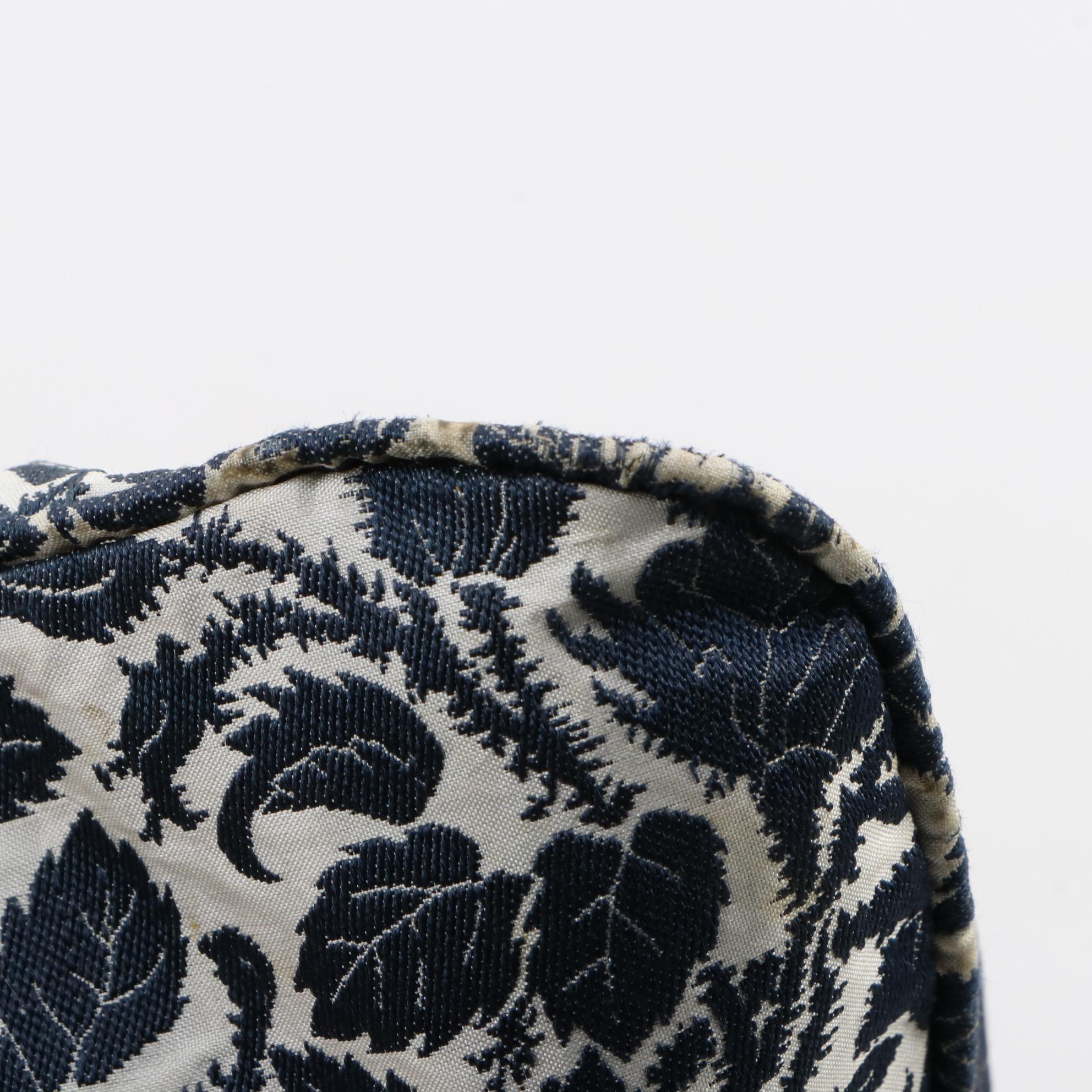 Prada Floral Canvas Drawstring Shoulder Bag with Black Leather Trim