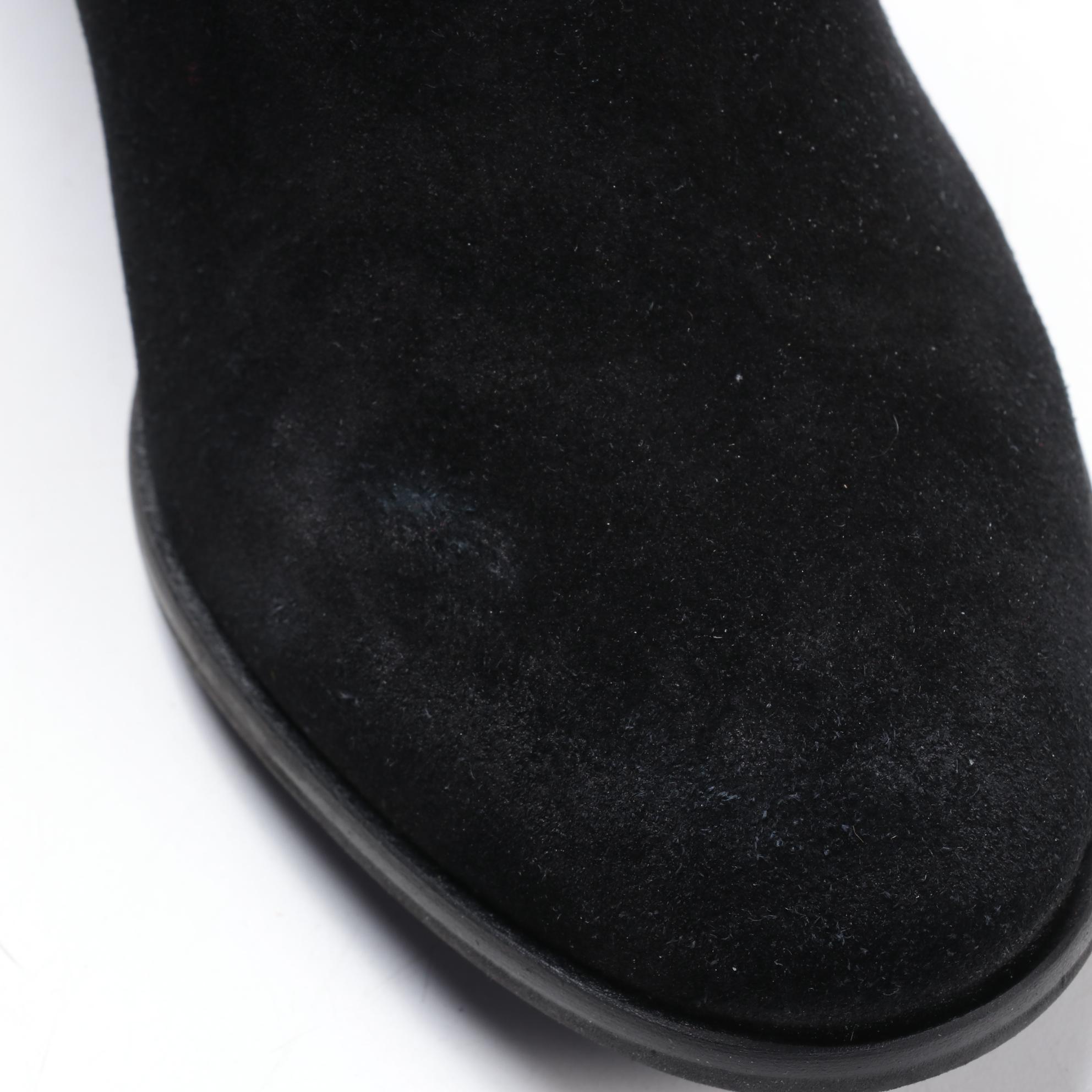 Frye and Co. Phoebe Slouch Mid-Calf Boots in Black Suede