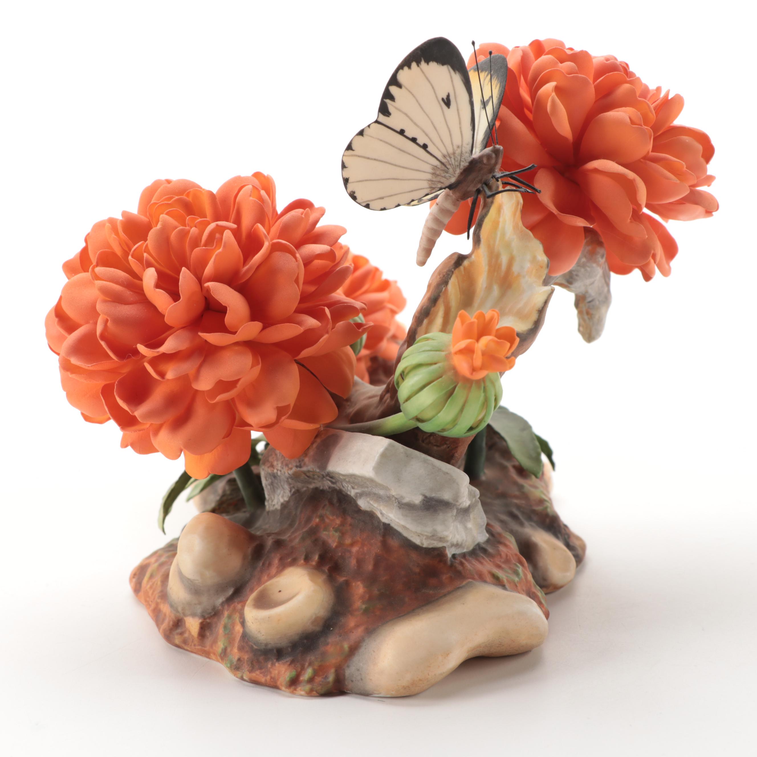 Boehm "Marigolds" Porcelain Figurine with Other Boehm Figurines