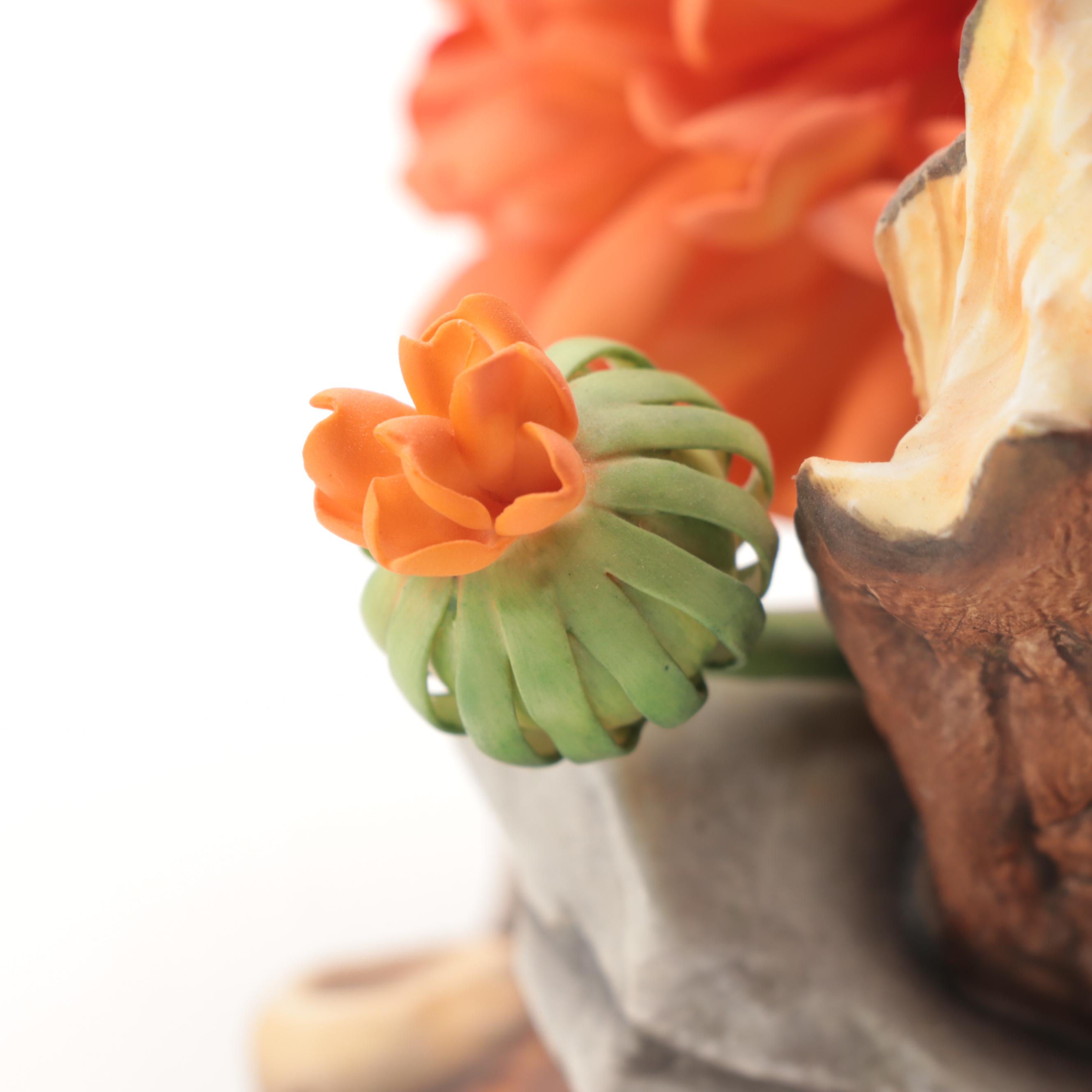 Boehm "Marigolds" Porcelain Figurine with Other Boehm Figurines