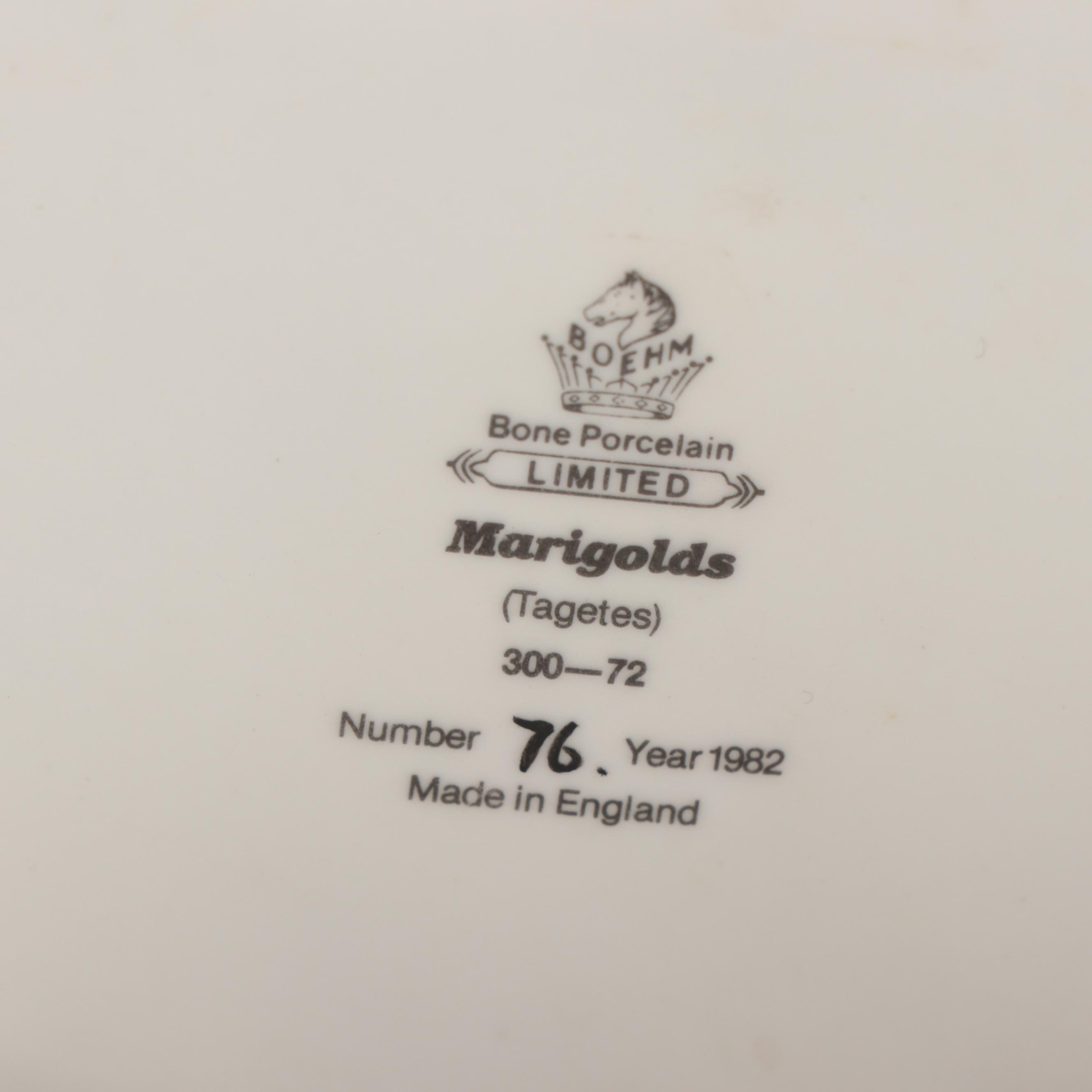 Boehm "Marigolds" Porcelain Figurine with Other Boehm Figurines