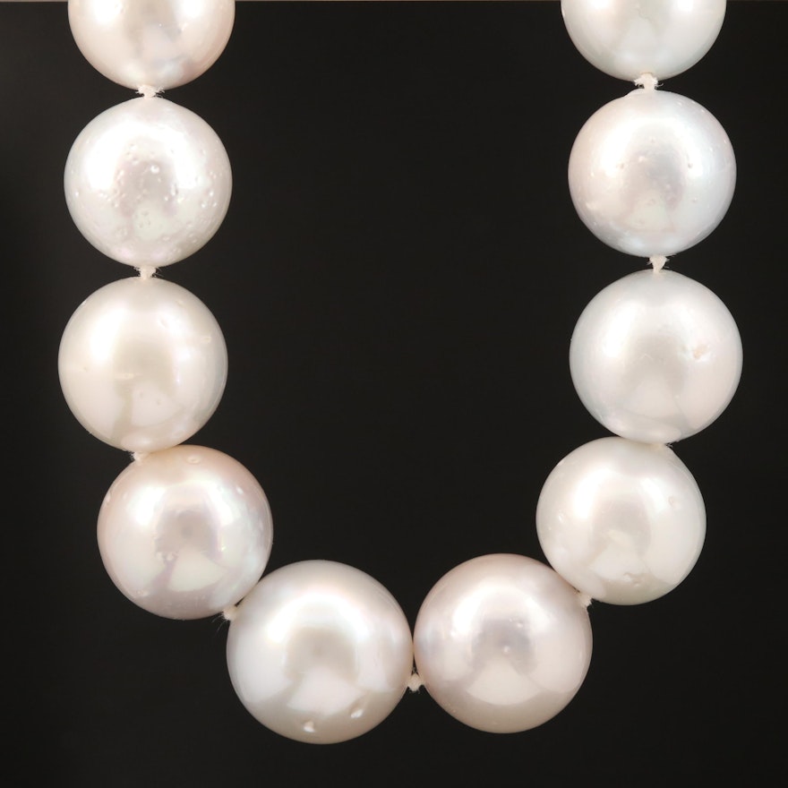 14K Individually Knotted Pearl Necklace