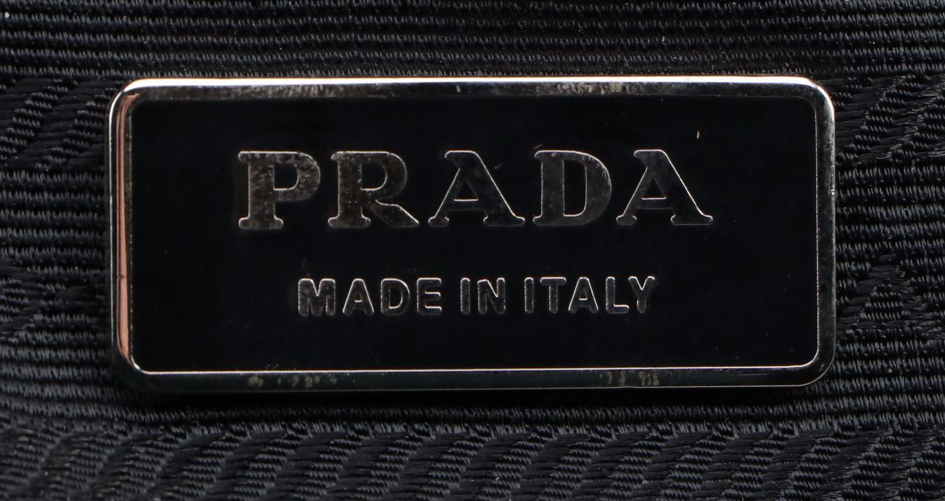 Prada Vitello Easy Black Leather Shoulder Bag