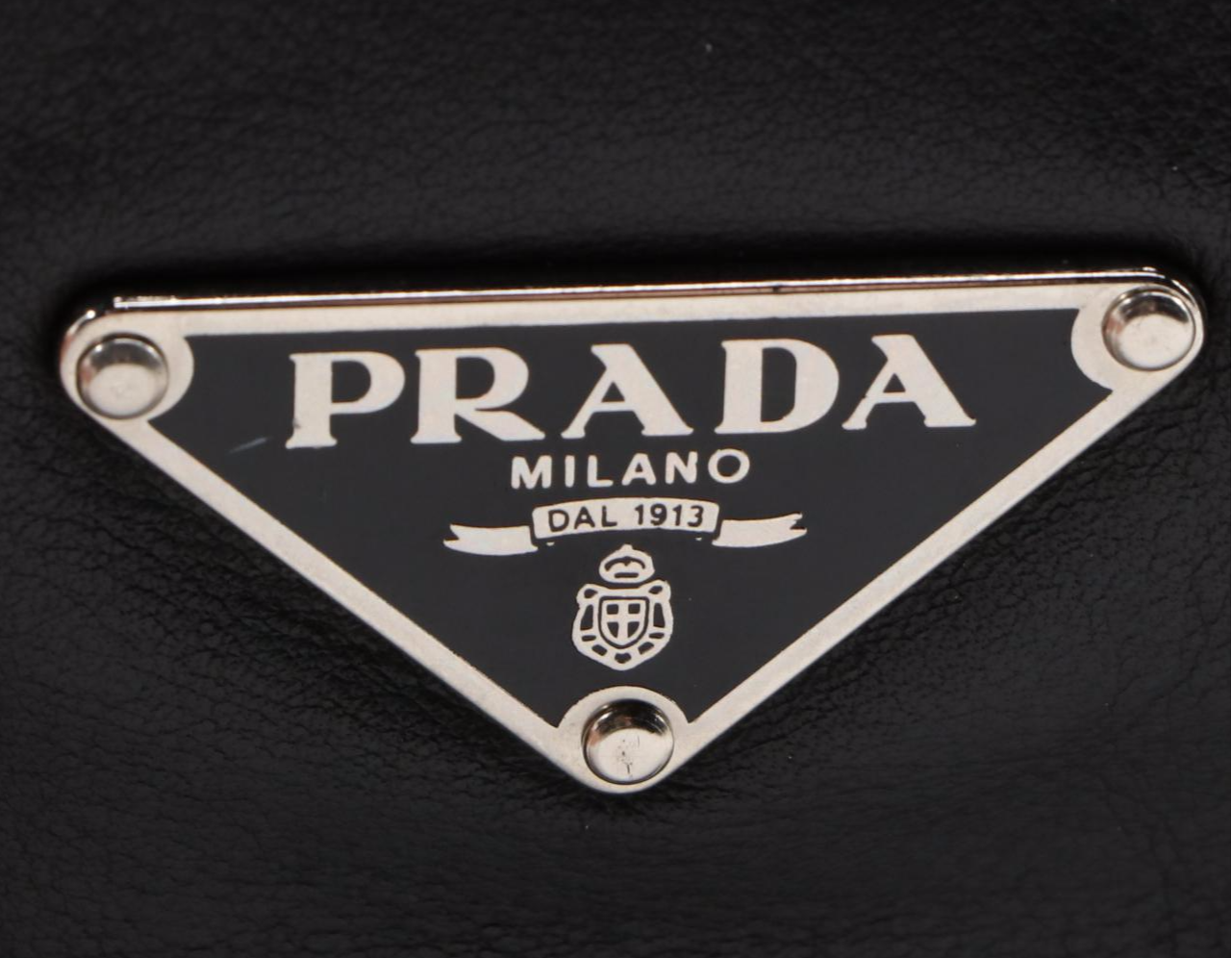 Prada Vitello Easy Black Leather Shoulder Bag