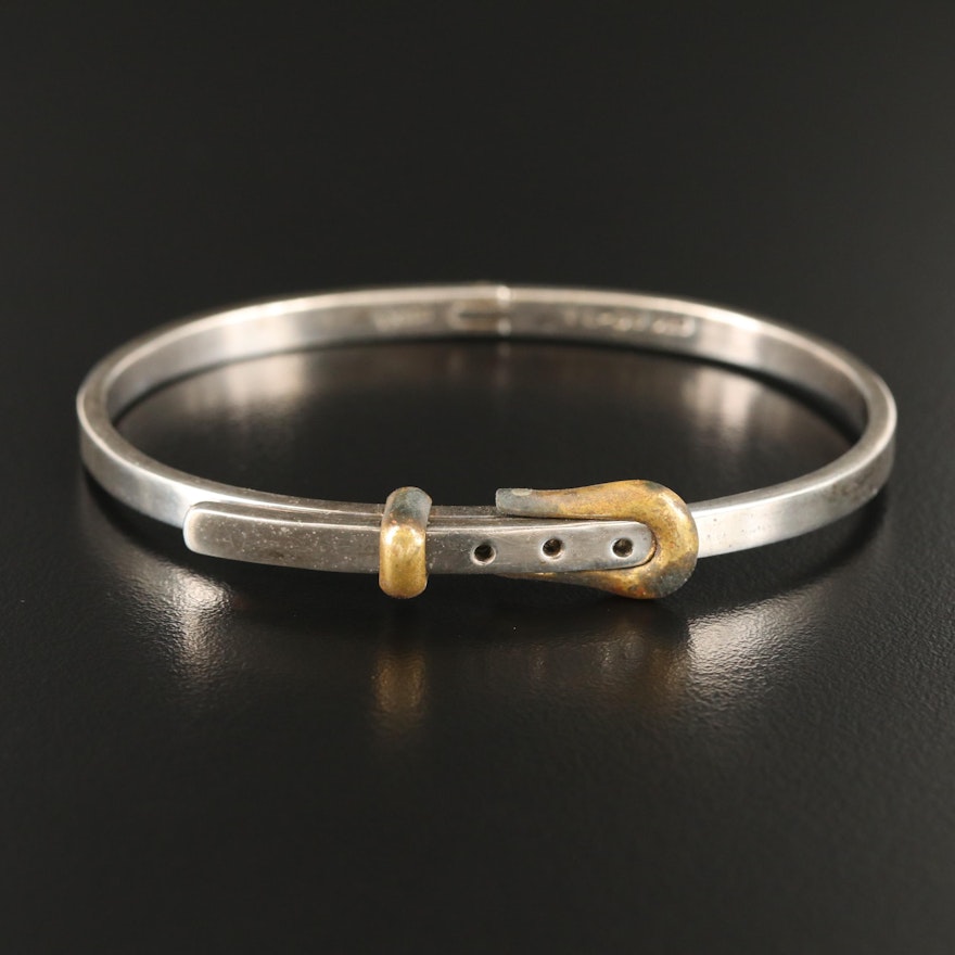 Mexican Sterling Silver Buckle Bangle