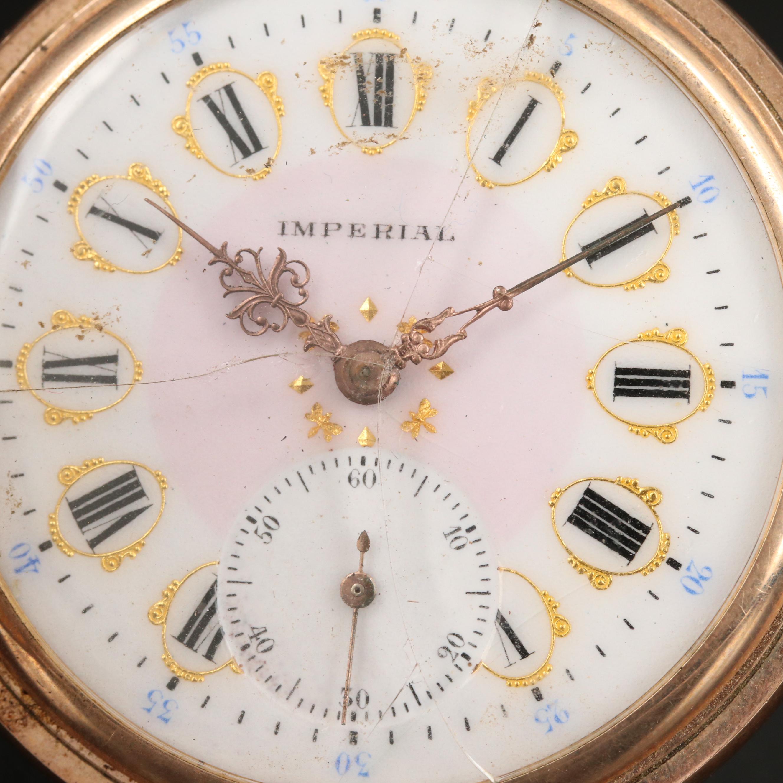 Swiss Imperial & A. Hampden American Gold Filled Pocket Watches