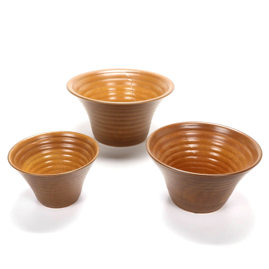 Ribbed Ceramic Nesting Bowls