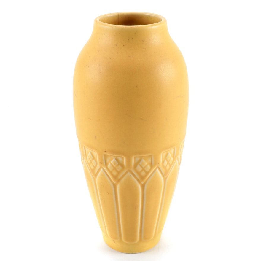 Rookwood Pottery Yellow Matte Glaze Vase, 1922