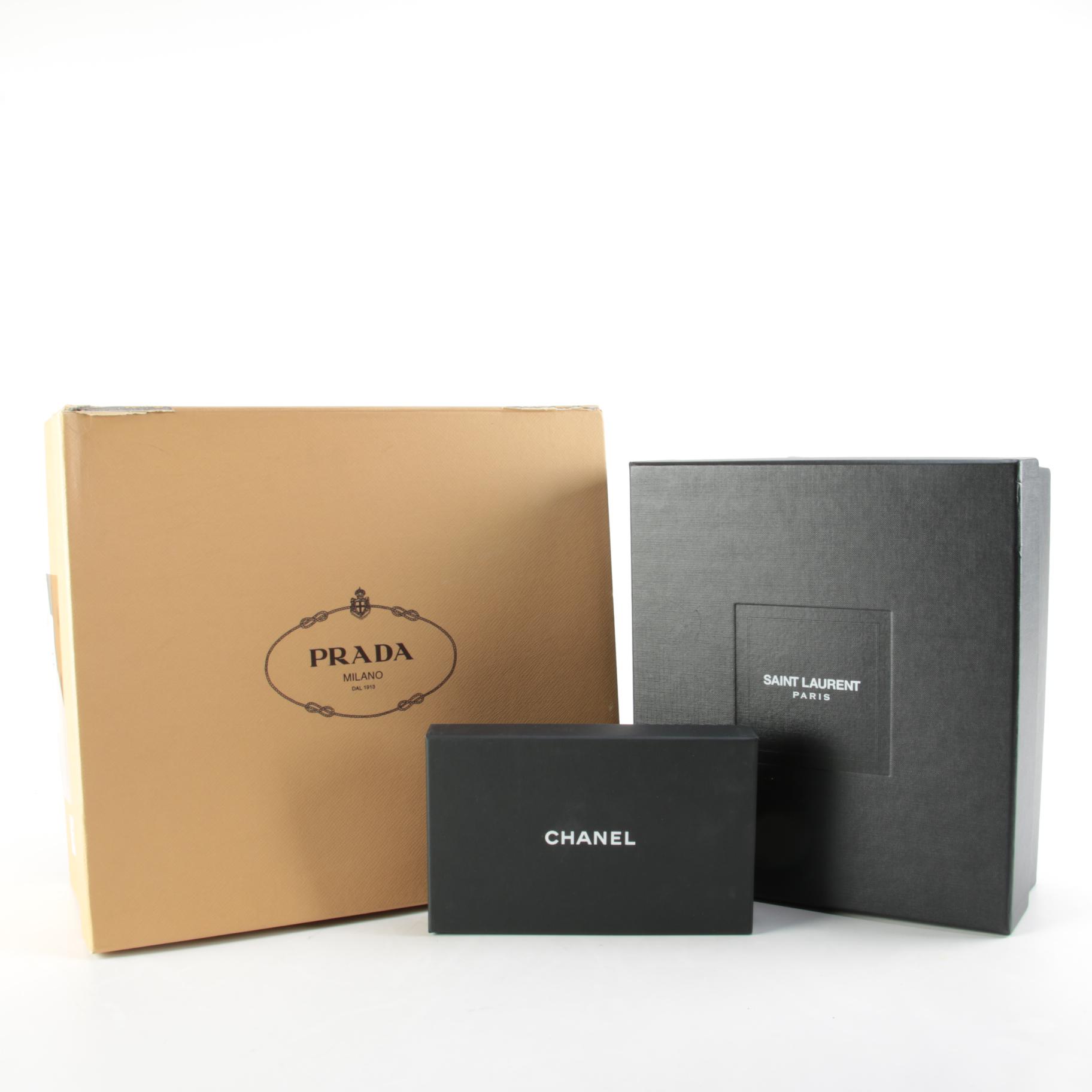 Prada, Chanel, Yves Saint Laurent, and Other Designer Gift Boxes and Dust Bags