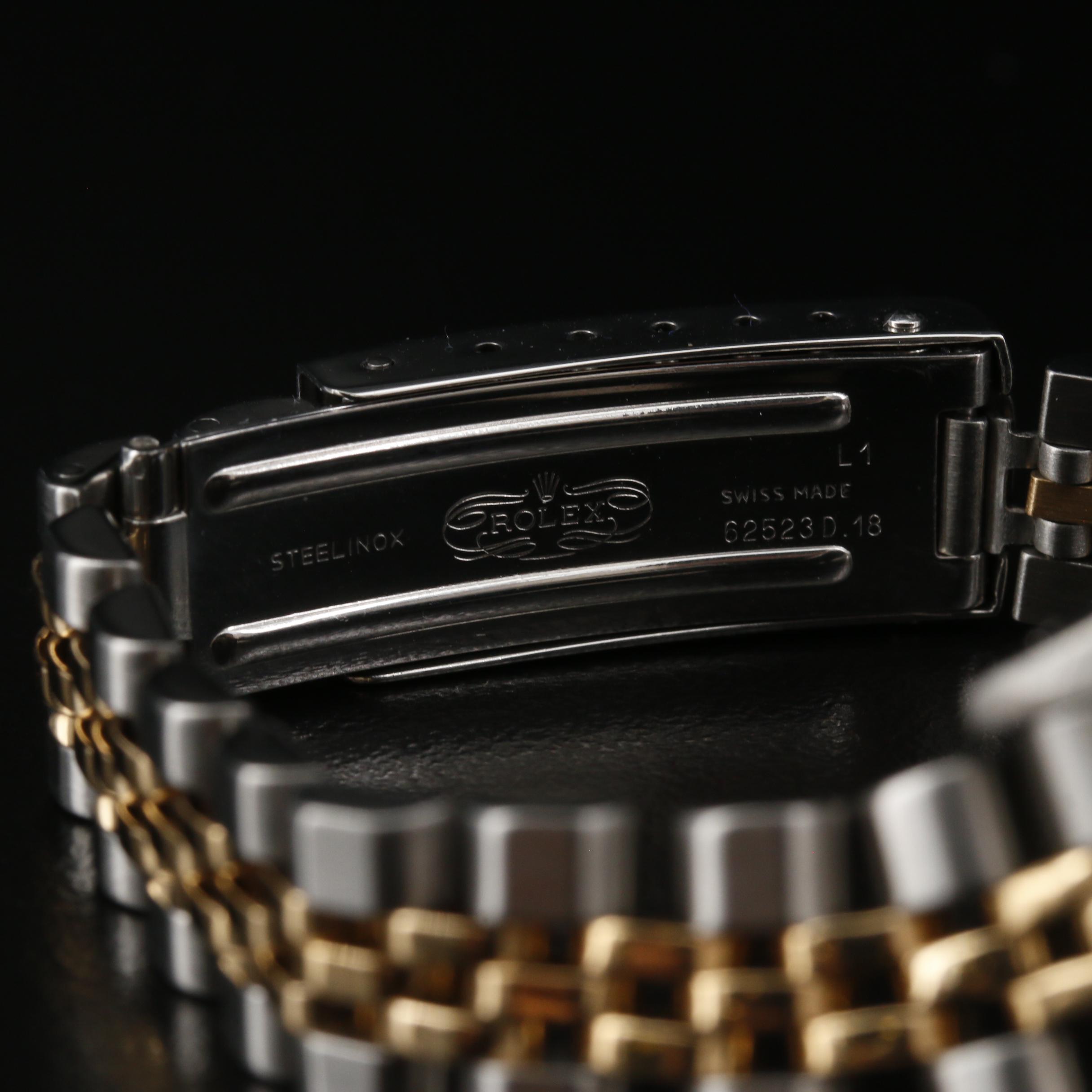 1987 Rolex "Datejust" 18K Yellow Gold and Stainless Steel Diamond Watch