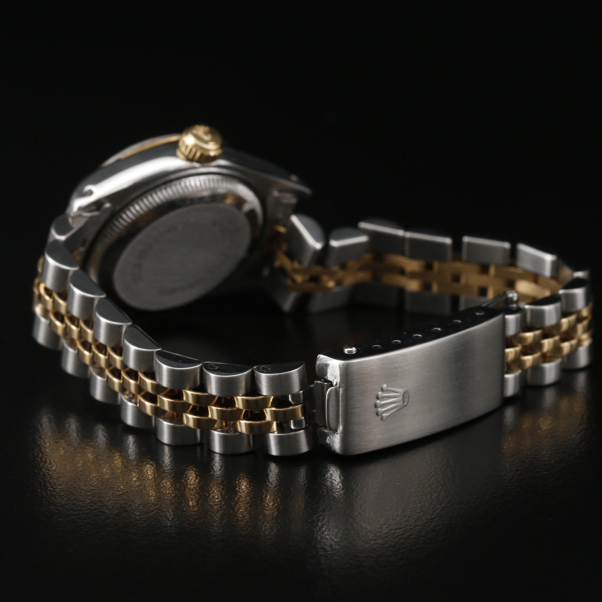 1987 Rolex "Datejust" 18K Yellow Gold and Stainless Steel Diamond Watch