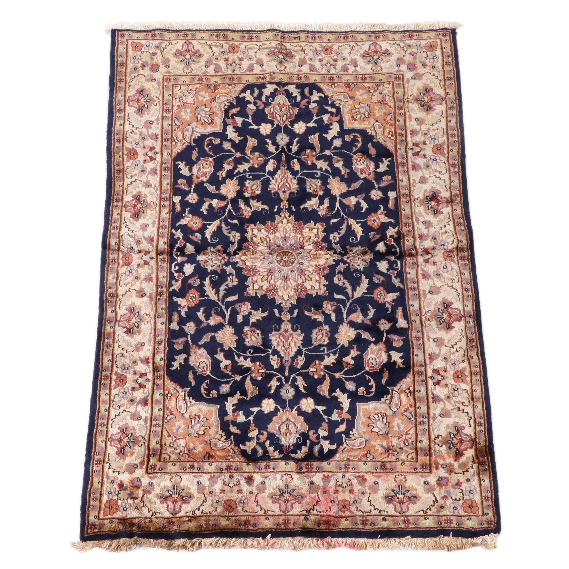 4'1 x 6'4 Hand-Knotted Persian Mashhad Area Rug