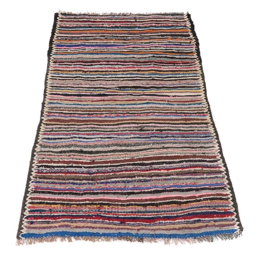 3'10 x 7'4 Handwoven Persian Kilim Rag Rug
