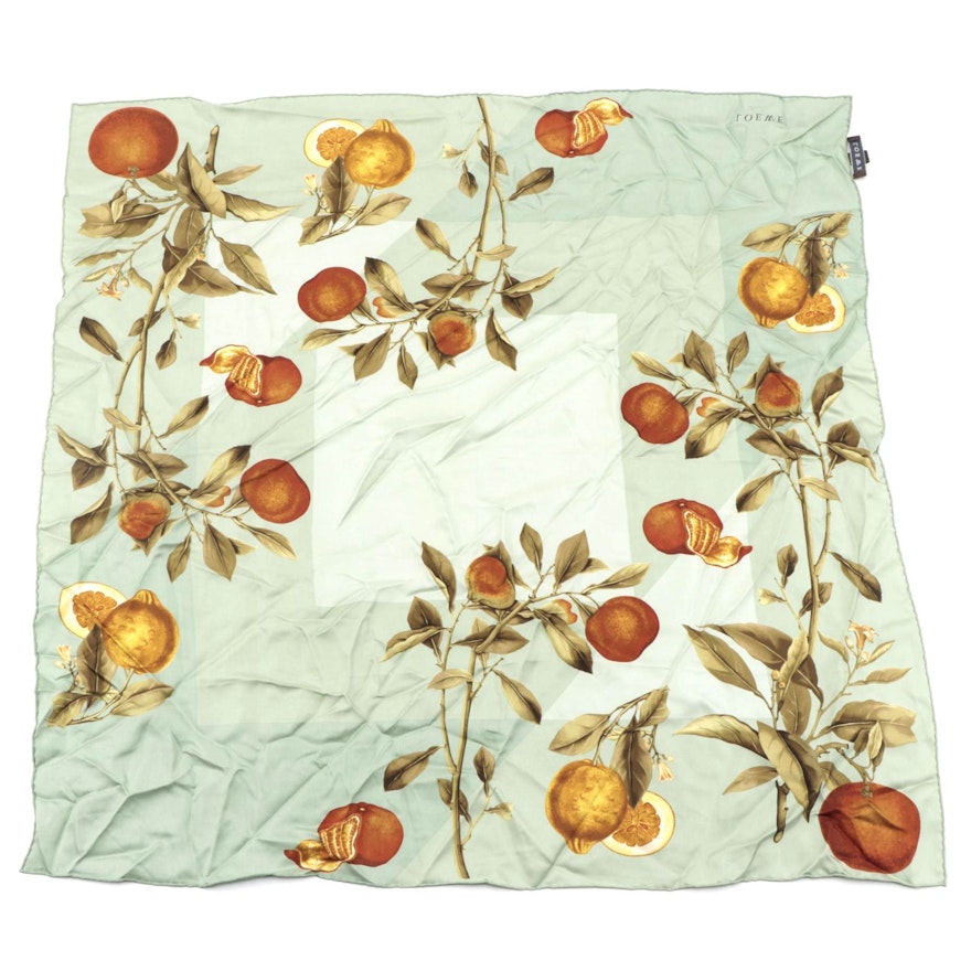 Loewe Citrus Fruit Printed Silk Scarf