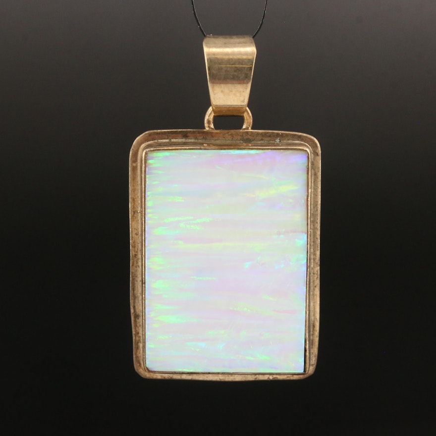 Sterling Silver Opal Pendant