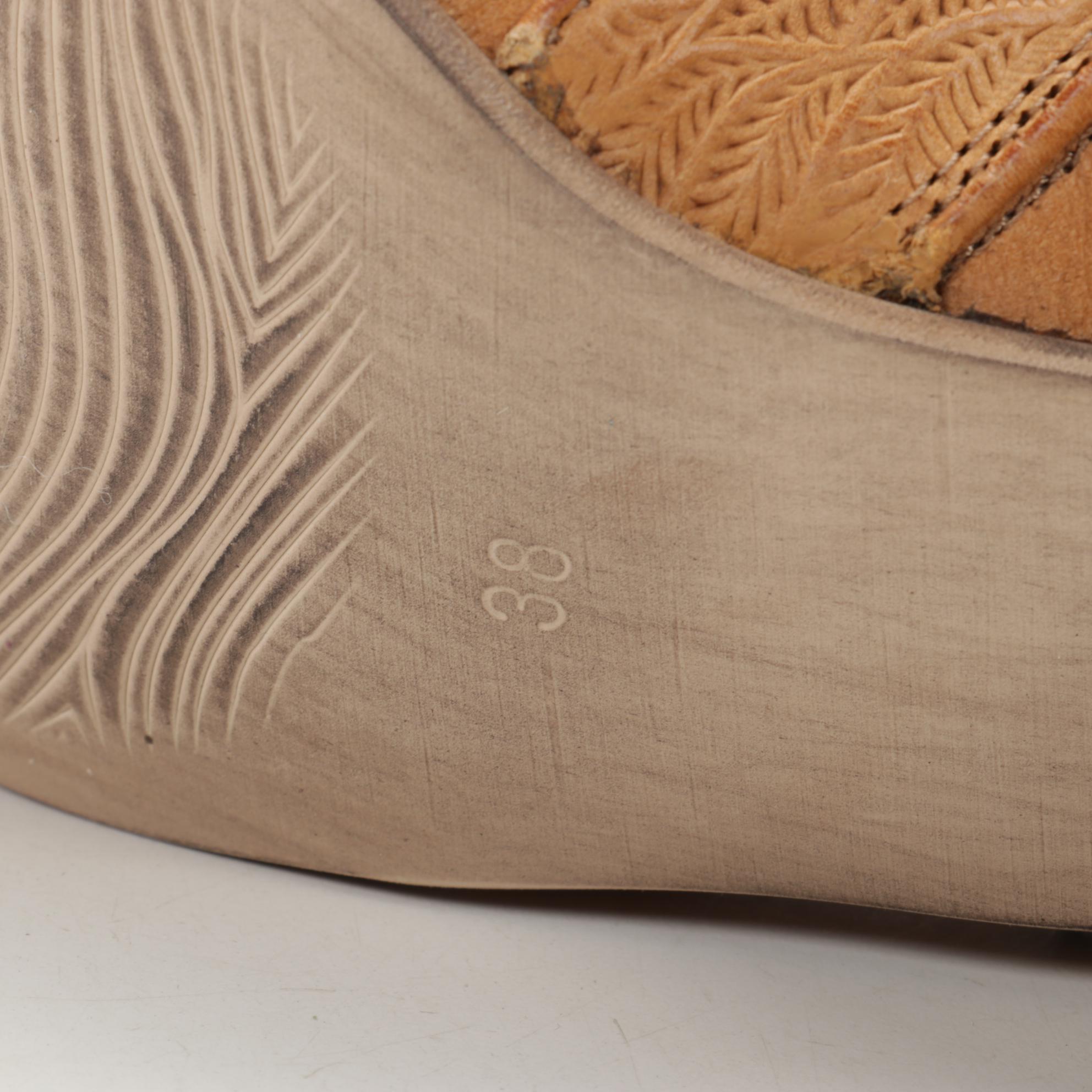 Miz Mooz Molly and Chase Wide Leather Sandals in Midnight and Wheat