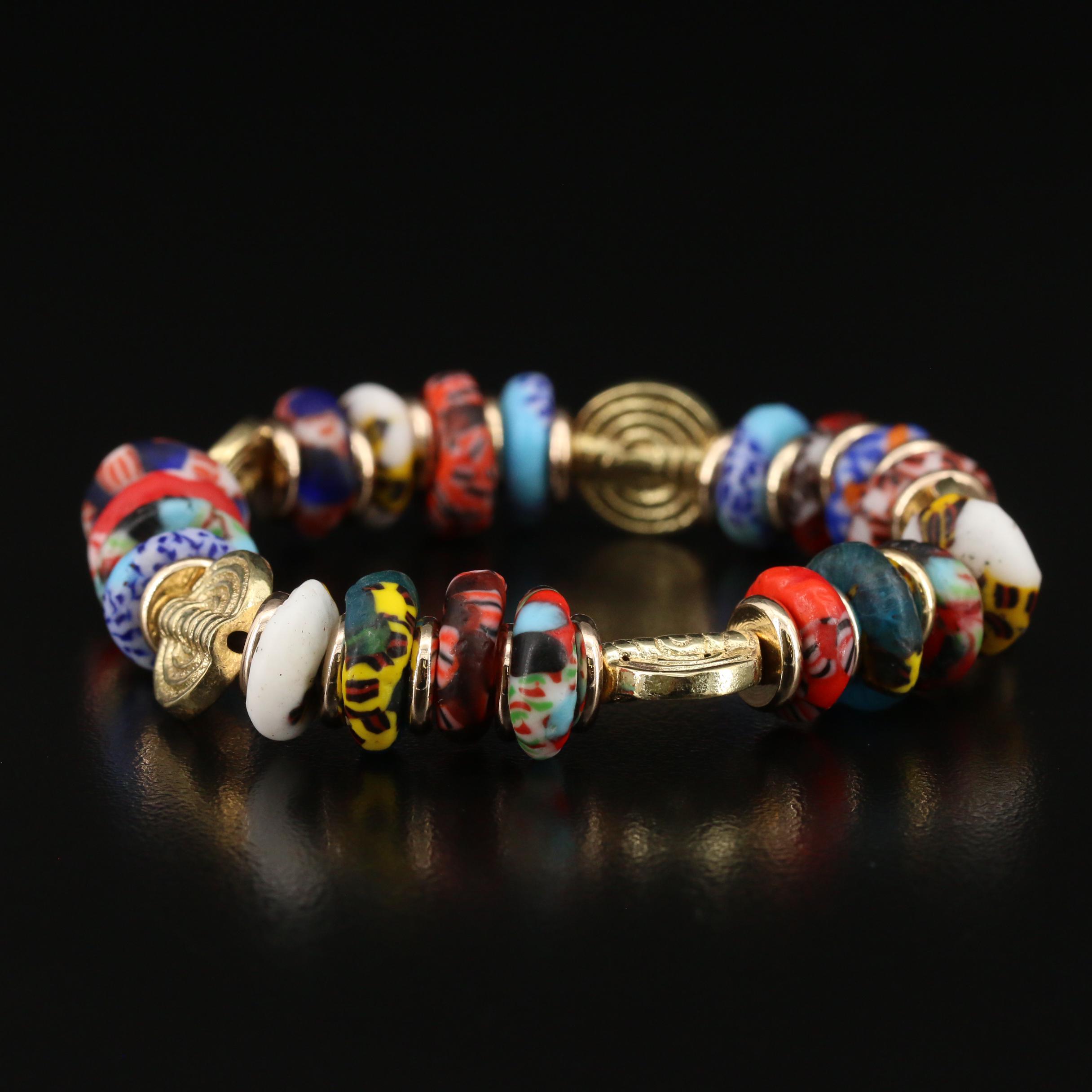 5th & Arrow Mother of Pearl and Glass Expandable Bracelets