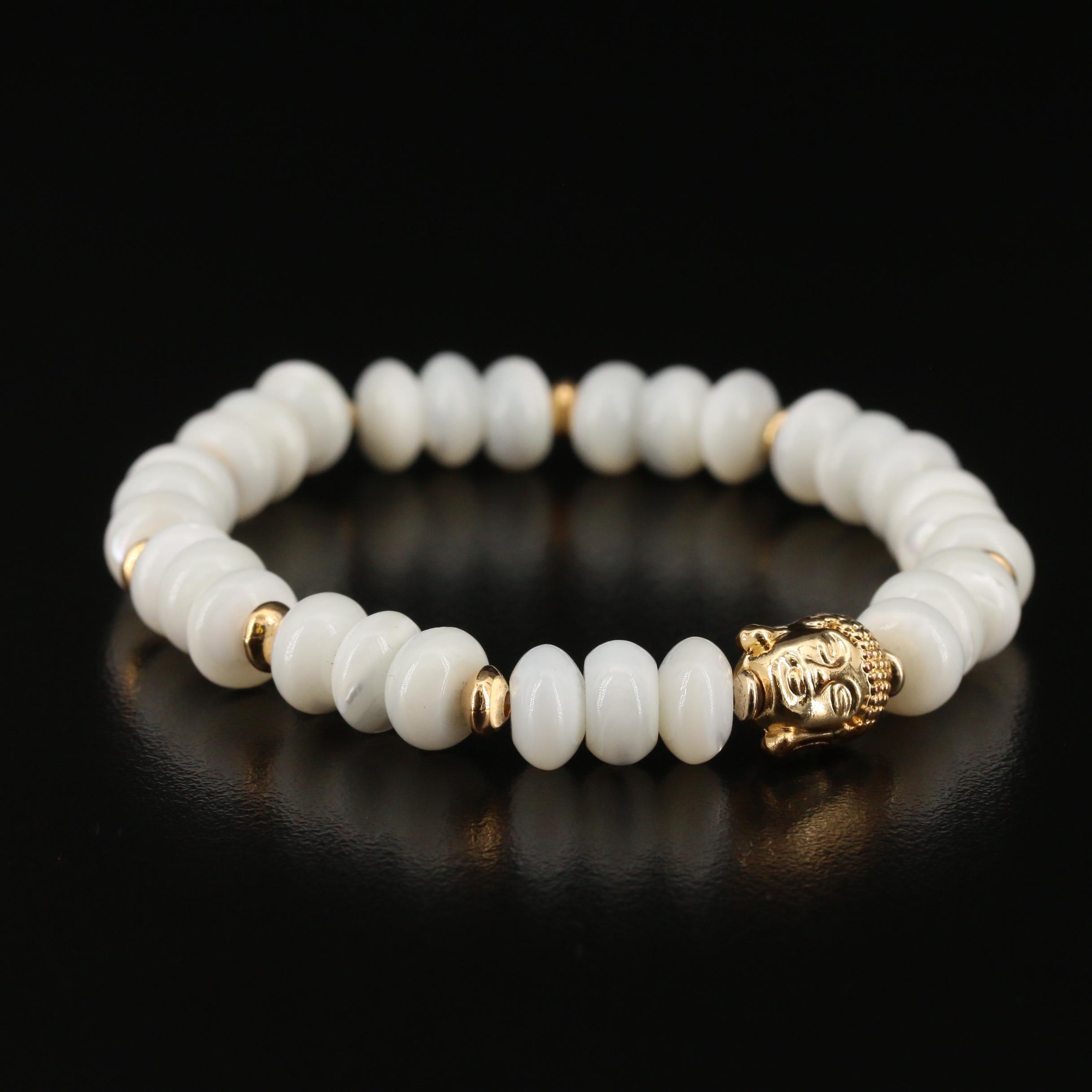 5th & Arrow Mother of Pearl and Glass Expandable Bracelets