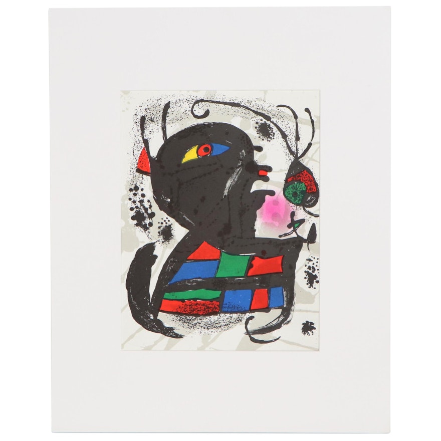 Joan Miró Color Lithograph from "Lithographs III," 1976