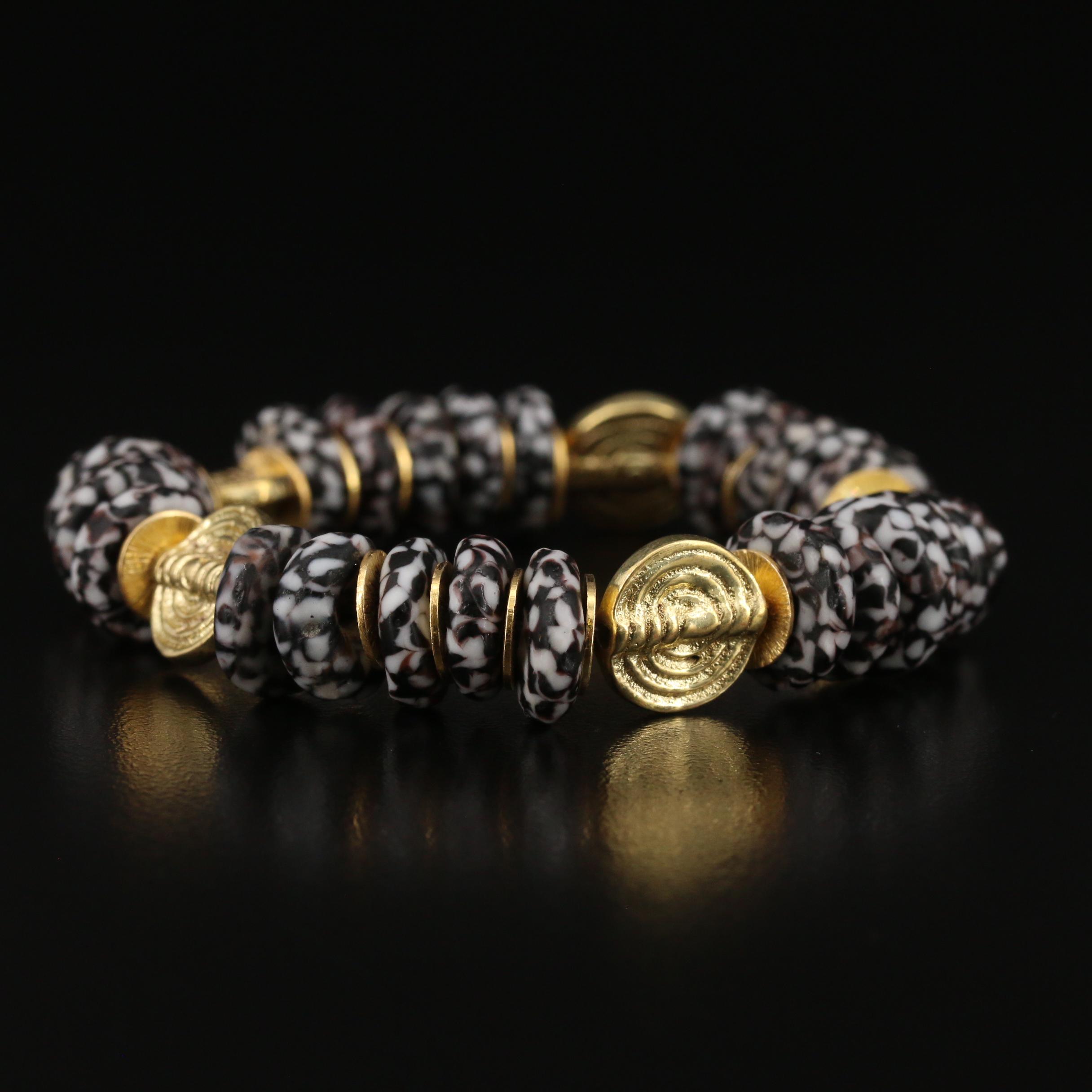 5th & Arrow Agate and Glass Expandable Bracelets