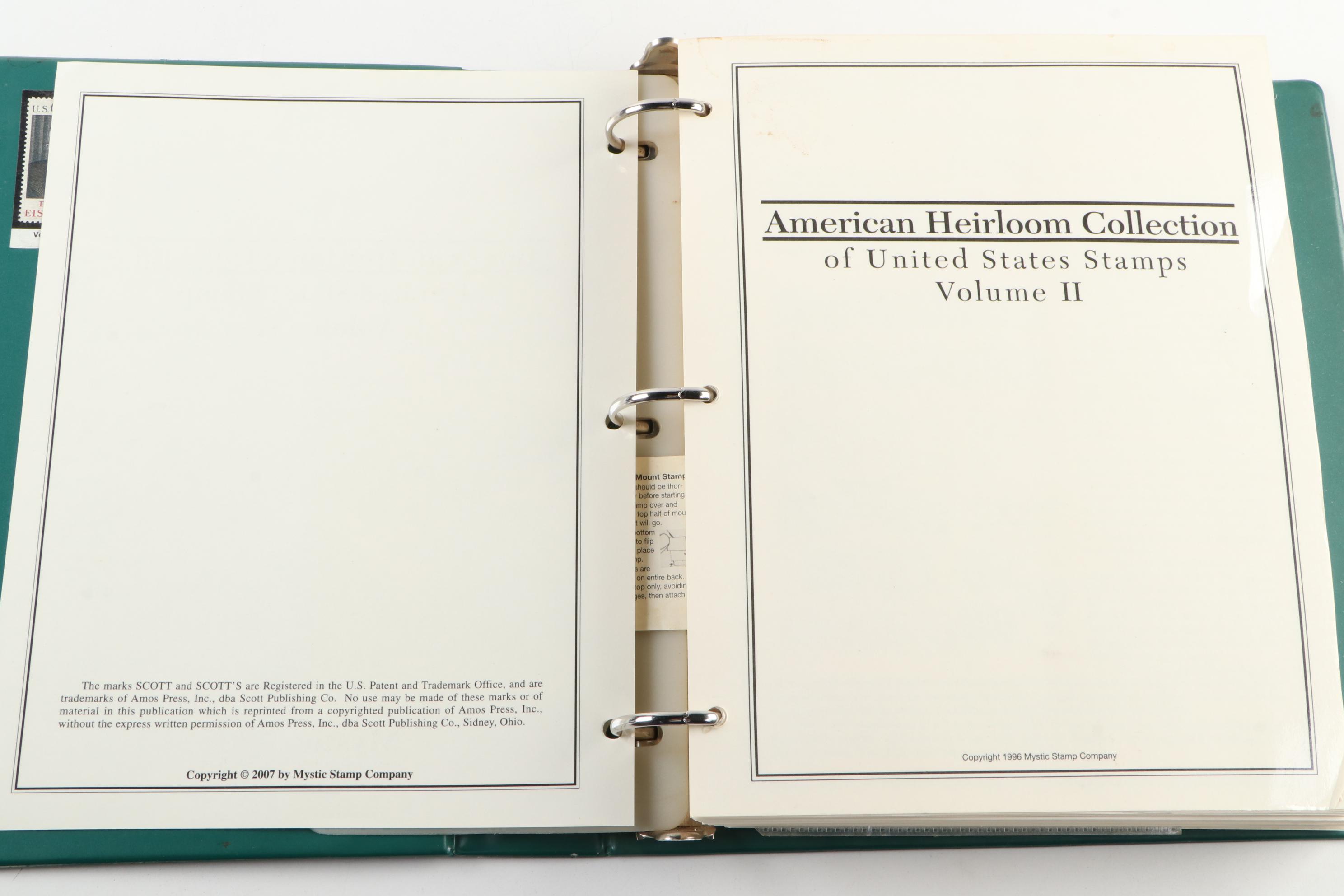 "American Heirloom Collection of United States Stamps."