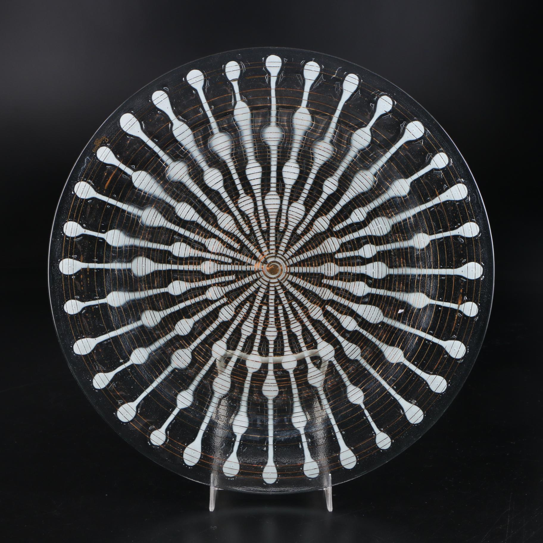 Higgins Glass Studio "Classic Line" Fused Art Glass Plate