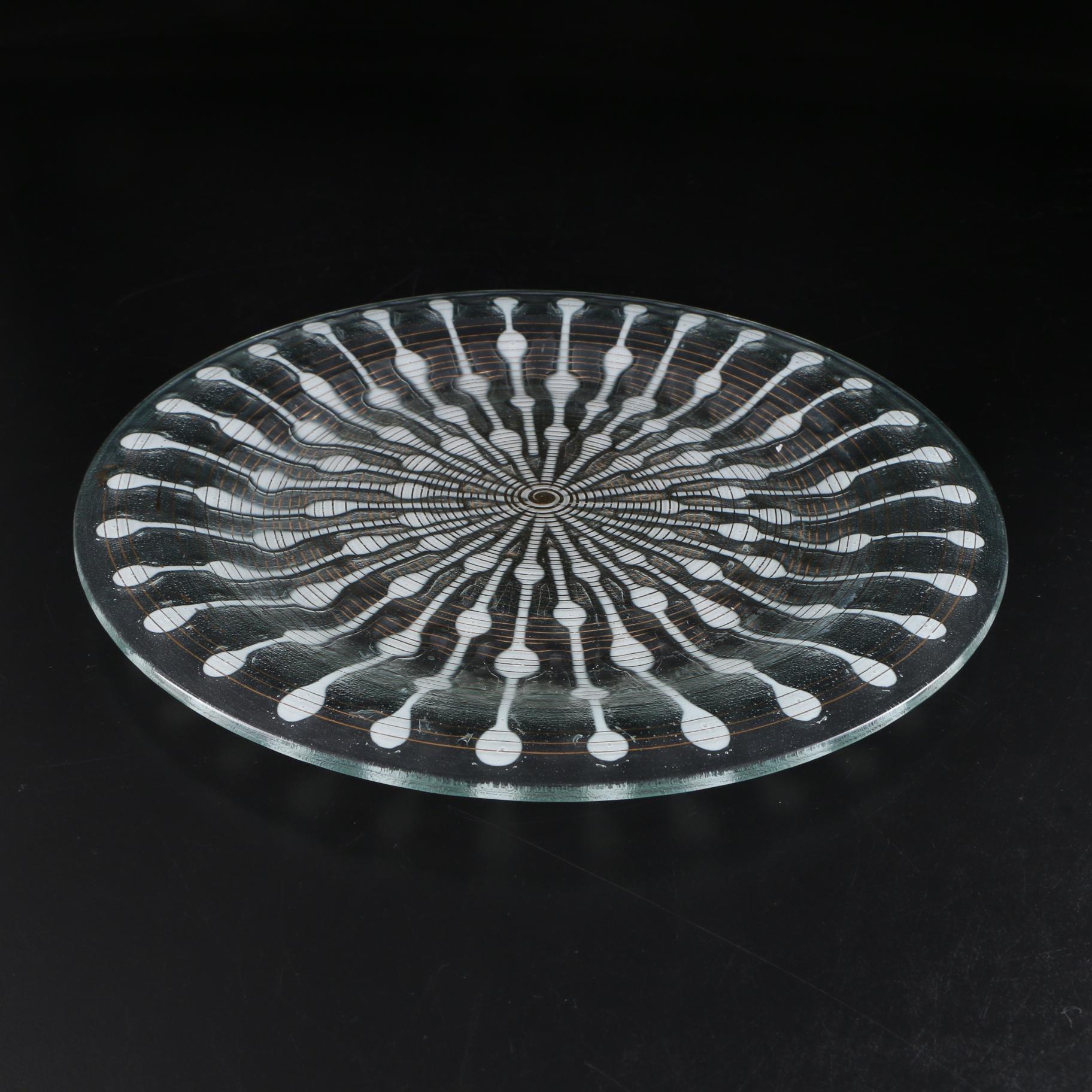 Higgins Glass Studio "Classic Line" Fused Art Glass Plate