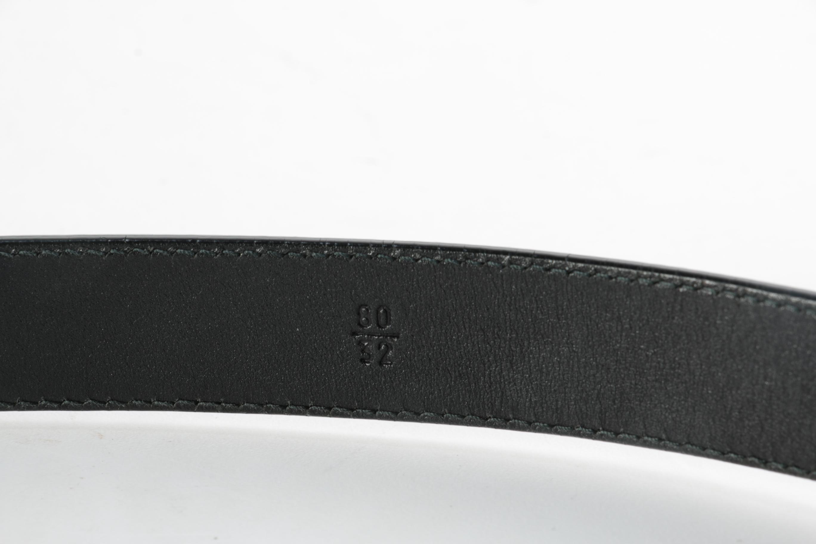Prada 1701 Black Leather Belt