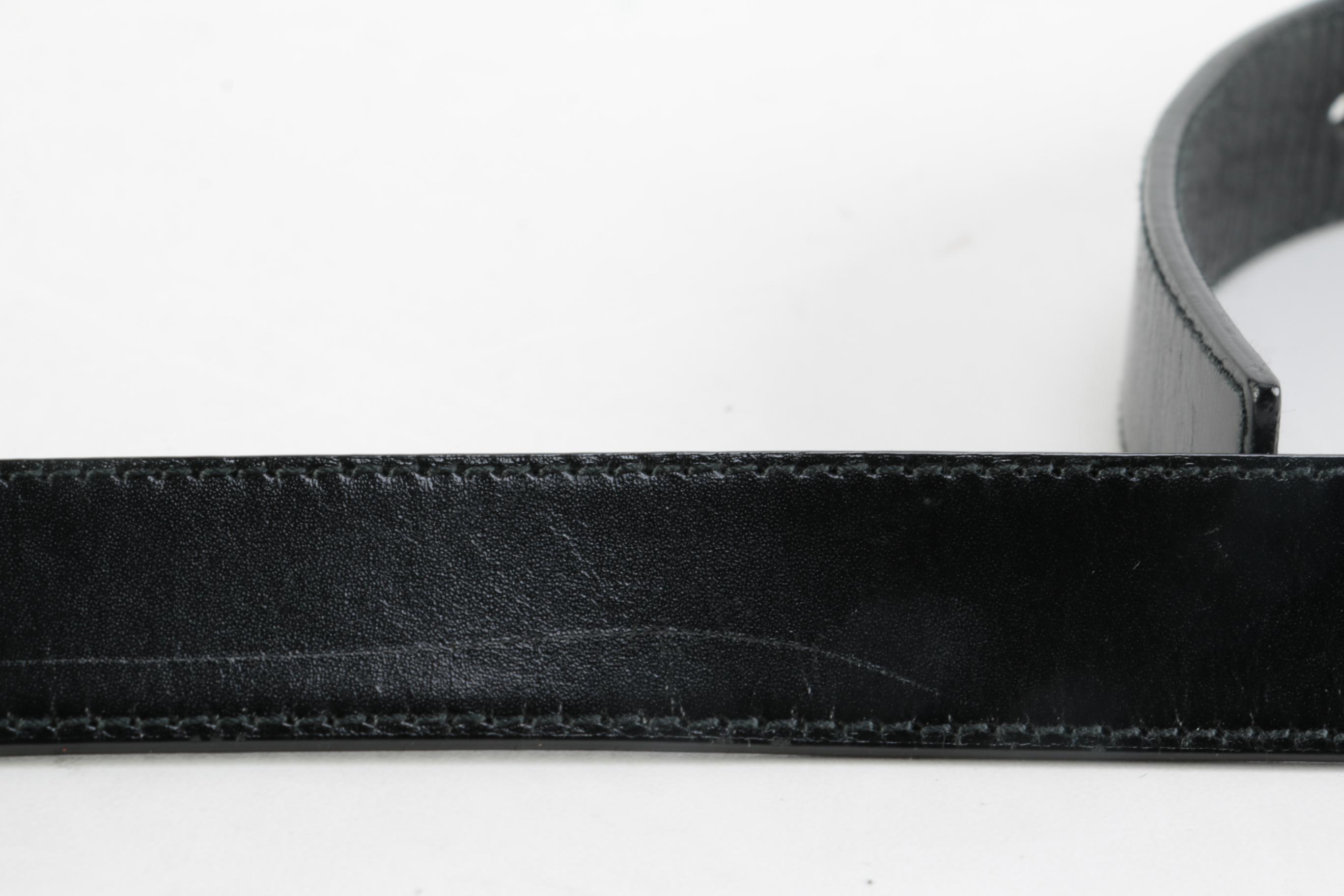 Prada 1701 Black Leather Belt