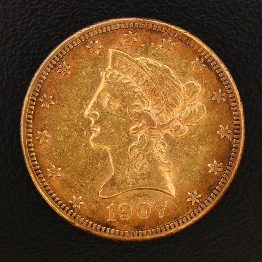 Low Mintage 1907-S Liberty Head $10 Gold Eagle