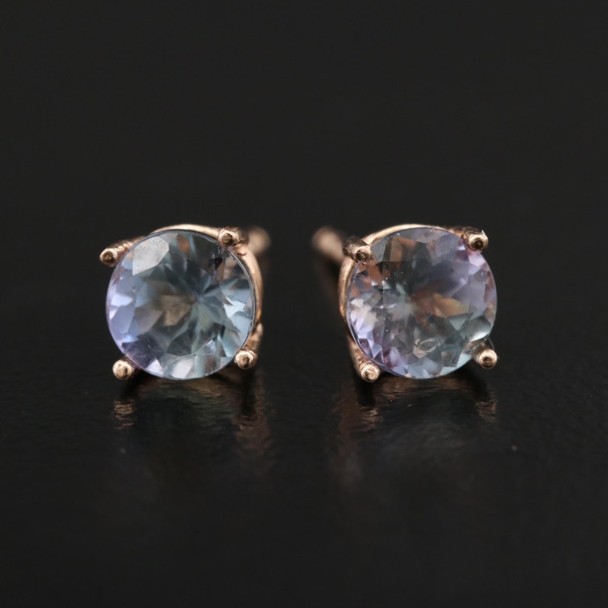 14K Tanzanite Stud Earrings