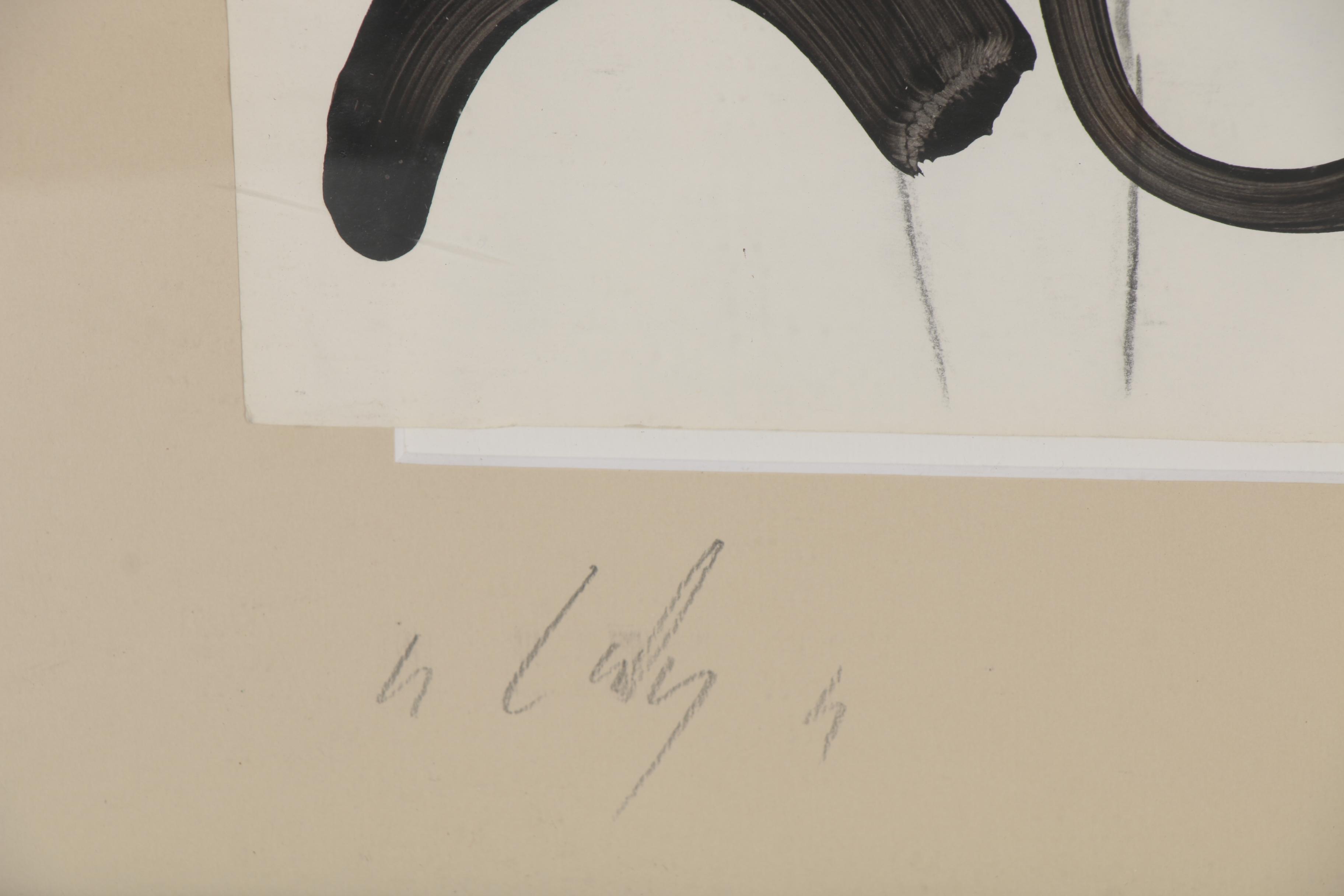 Peter Keil Mixed Media Painting "Lady," 1974