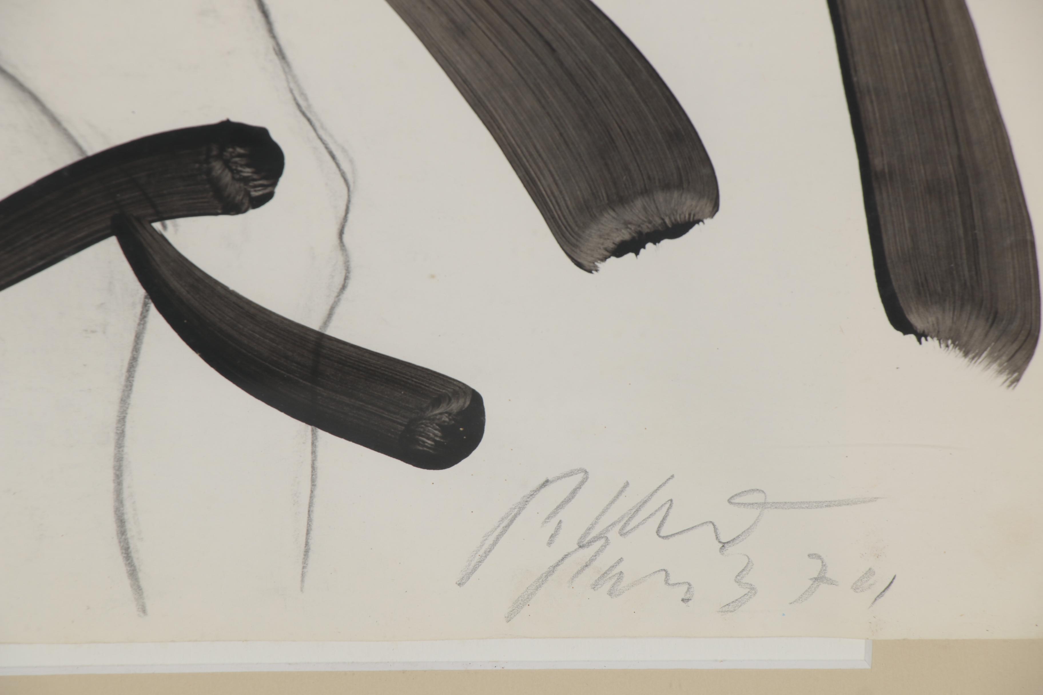 Peter Keil Mixed Media Painting "Lady," 1974