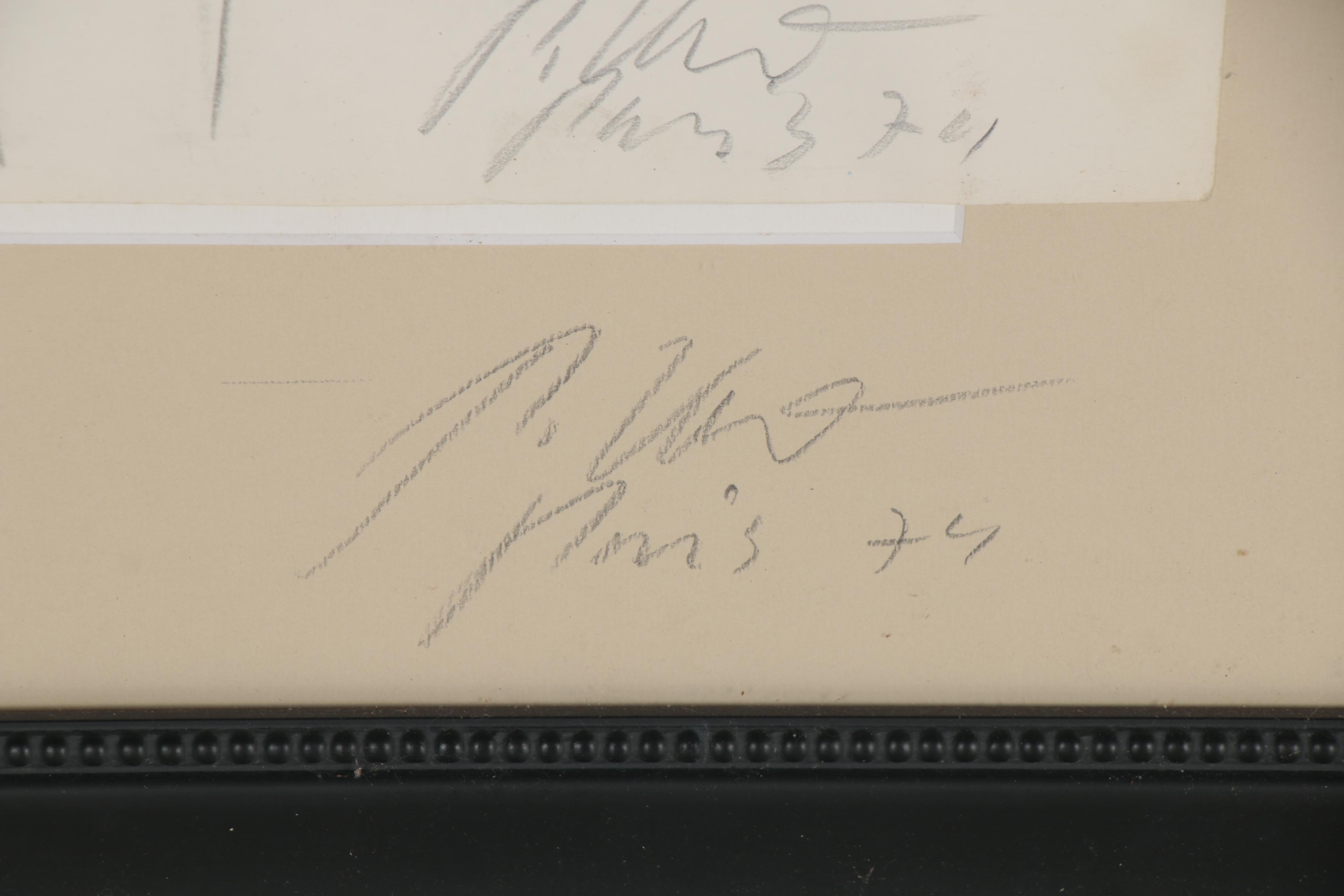 Peter Keil Mixed Media Painting "Lady," 1974