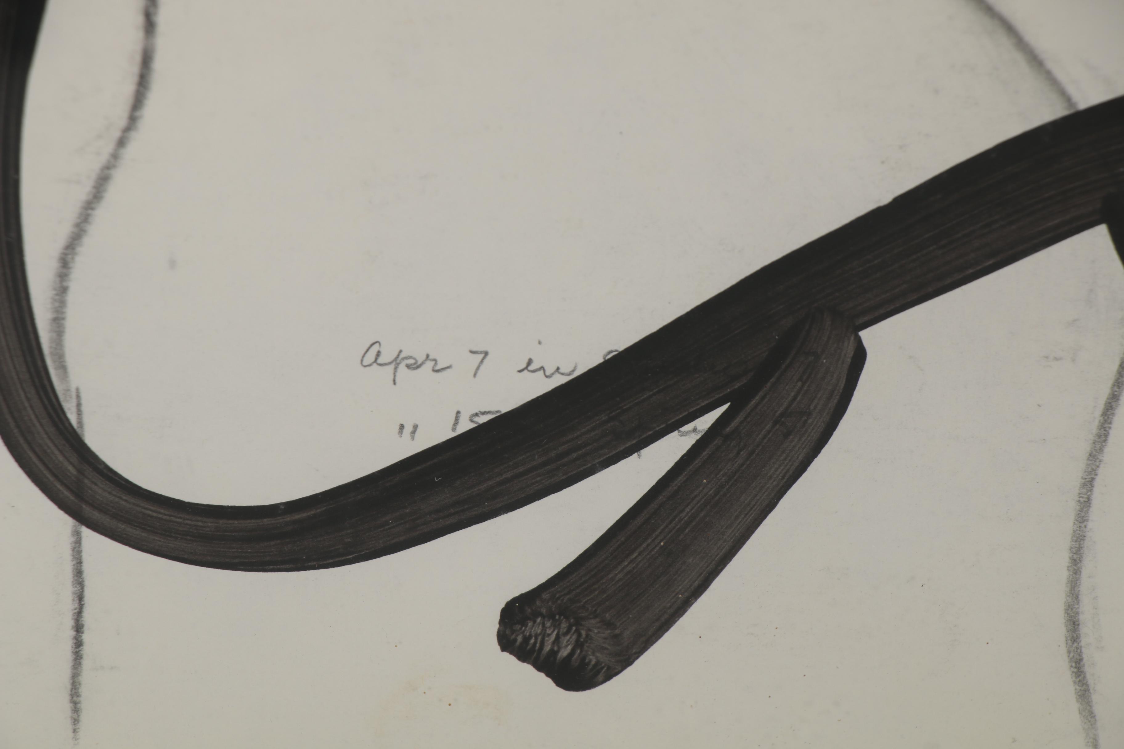 Peter Keil Mixed Media Painting "Lady," 1974