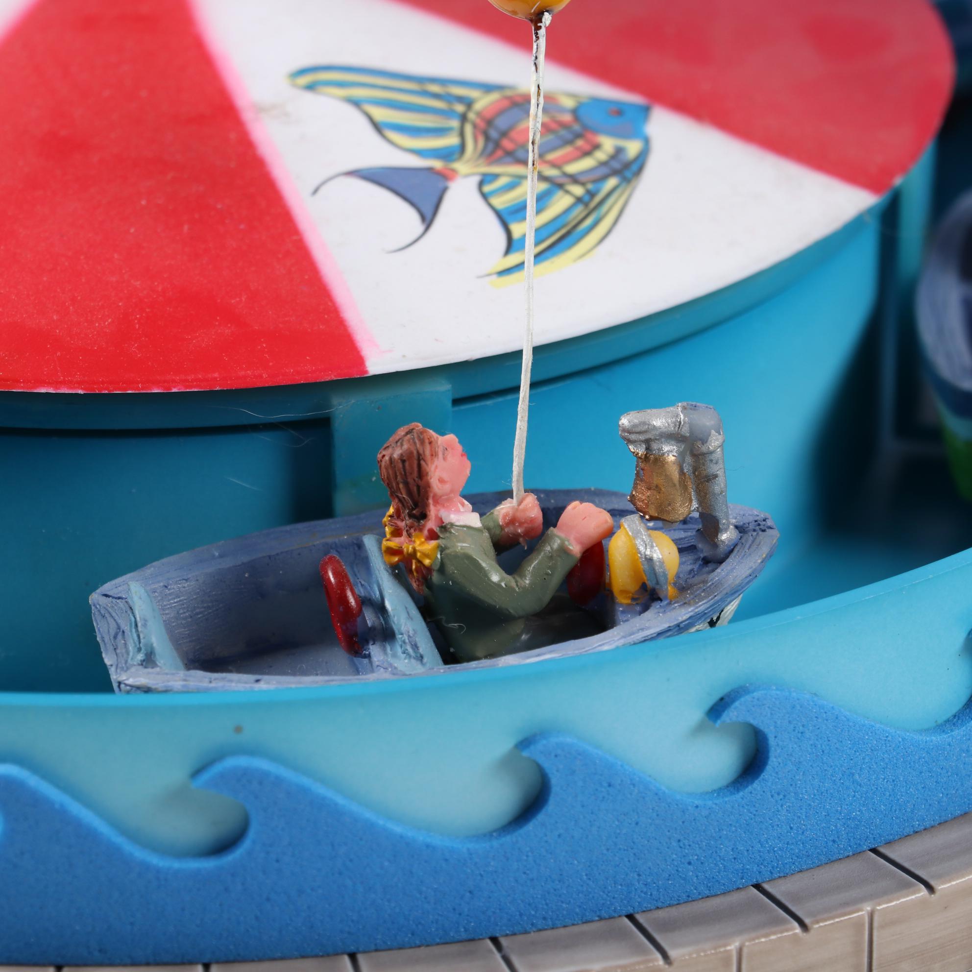 Lemax Carnival Ride Figures Including "Sunshine Carousel" and "Crazy Cars"