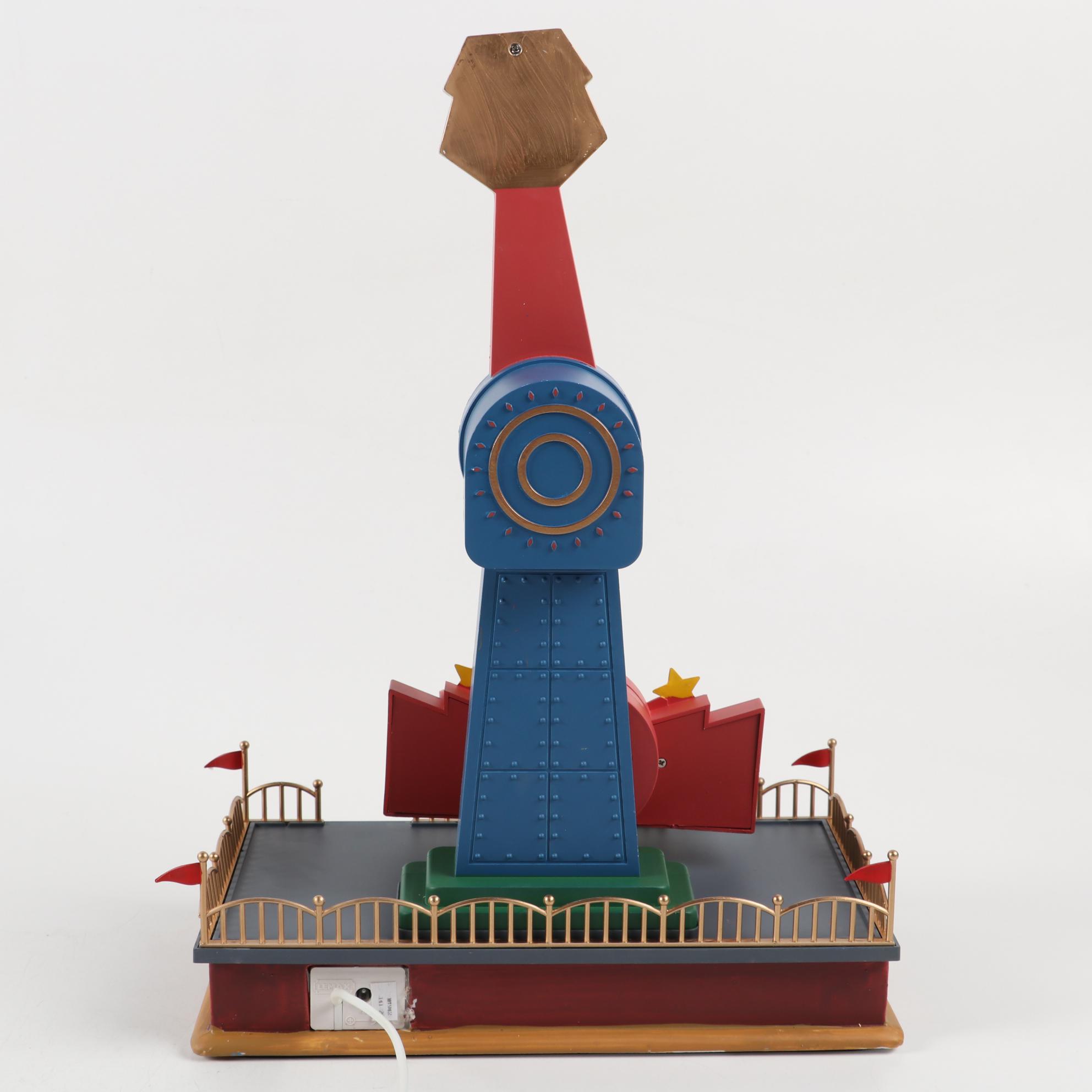 Lemax Carnival Ride Figures Including "Sunshine Carousel" and "Crazy Cars"