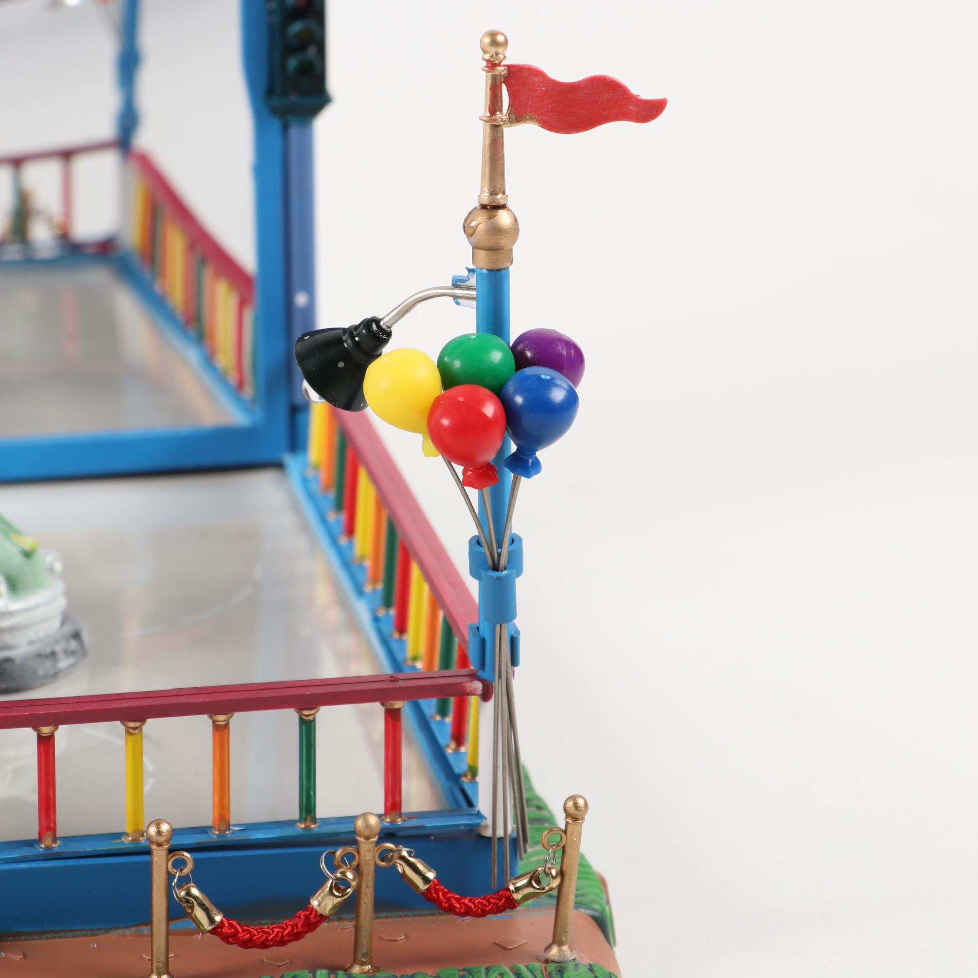 Lemax Carnival Ride Figures Including "Sunshine Carousel" and "Crazy Cars"