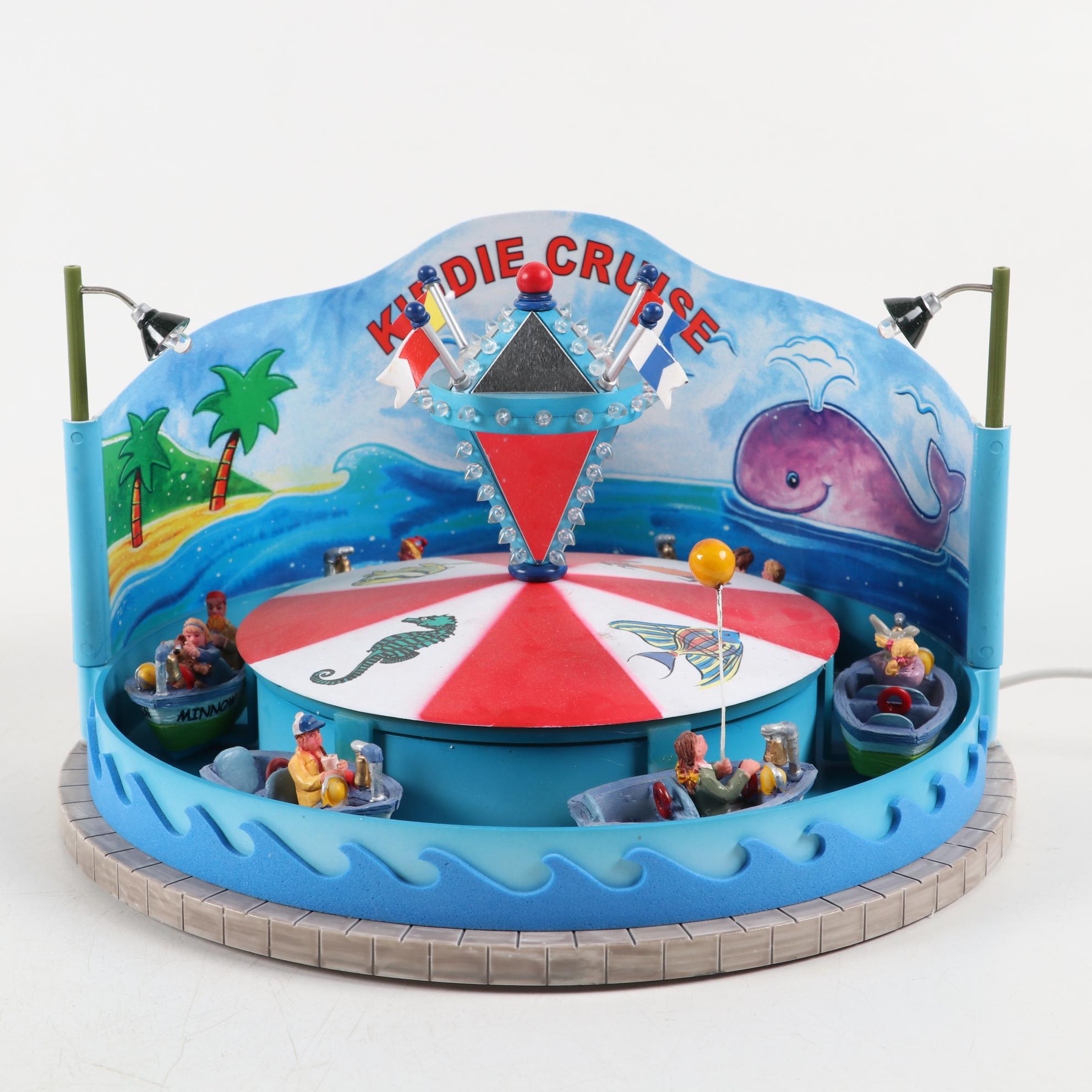 Lemax Carnival Ride Figures Including "Sunshine Carousel" and "Crazy Cars"