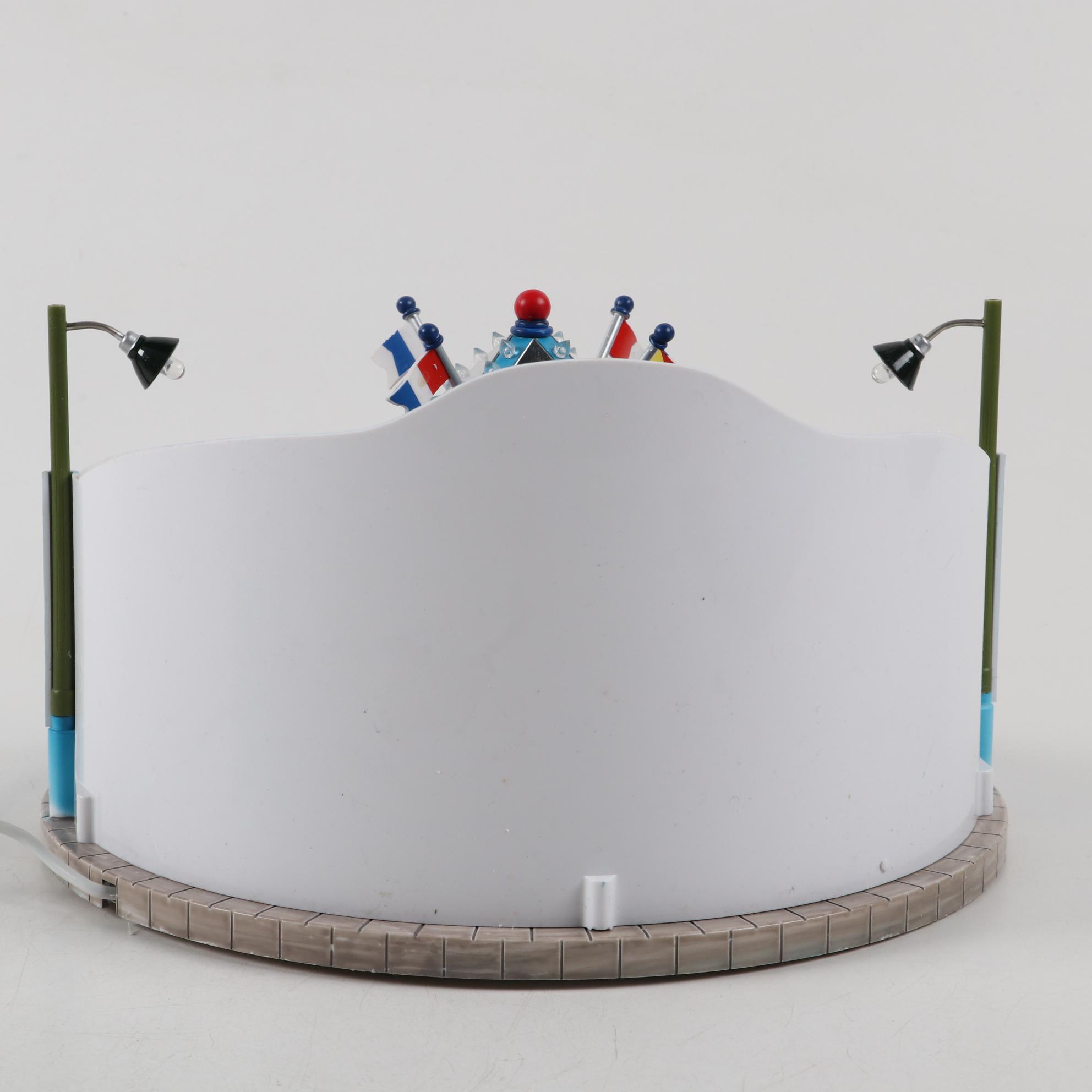 Lemax Carnival Ride Figures Including "Sunshine Carousel" and "Crazy Cars"