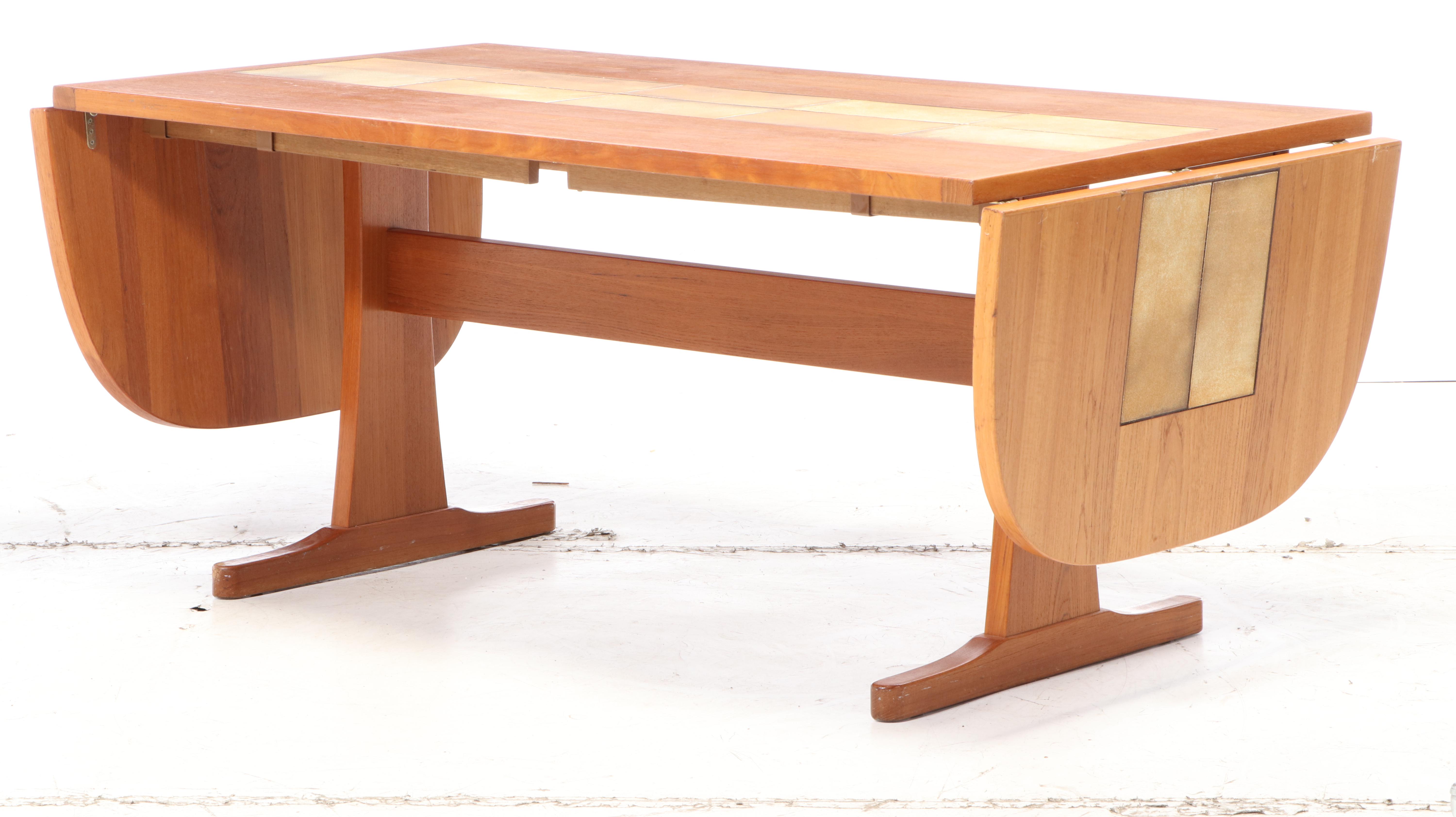 Gangsø Møbler Danish Modern Tile Inset Dining Table with H. Paul Browning Chairs