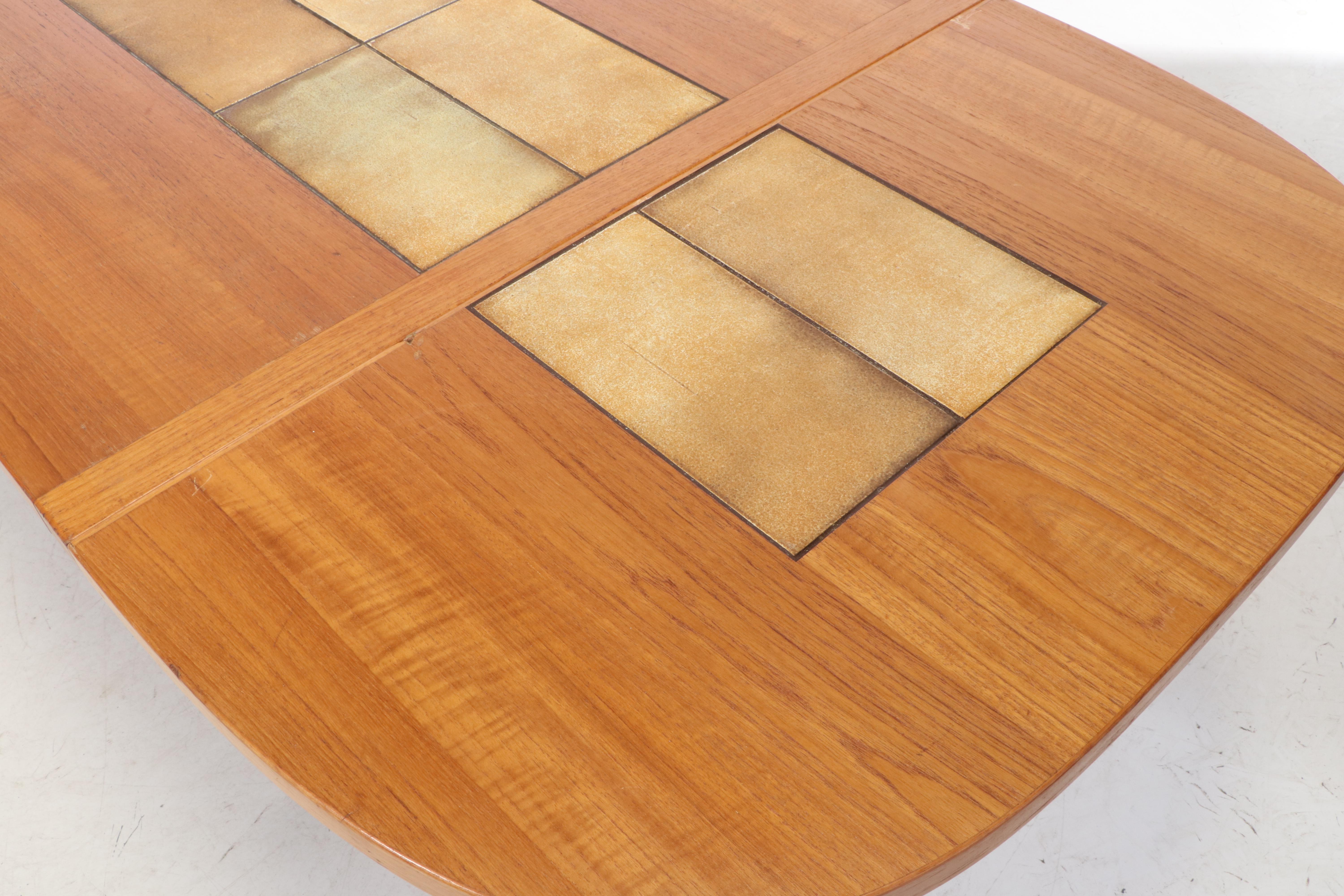 Gangsø Møbler Danish Modern Tile Inset Dining Table with H. Paul Browning Chairs