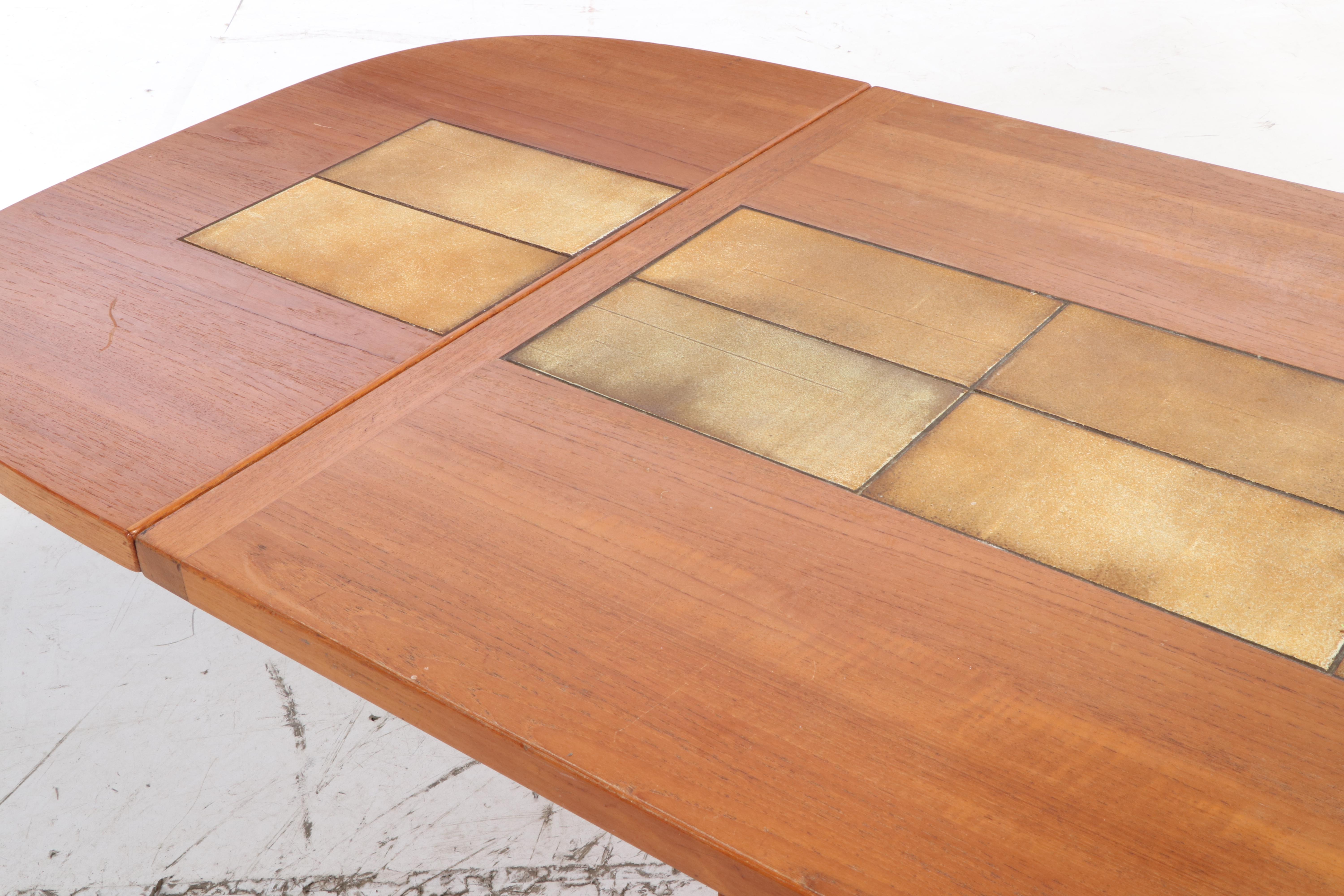 Gangsø Møbler Danish Modern Tile Inset Dining Table with H. Paul Browning Chairs