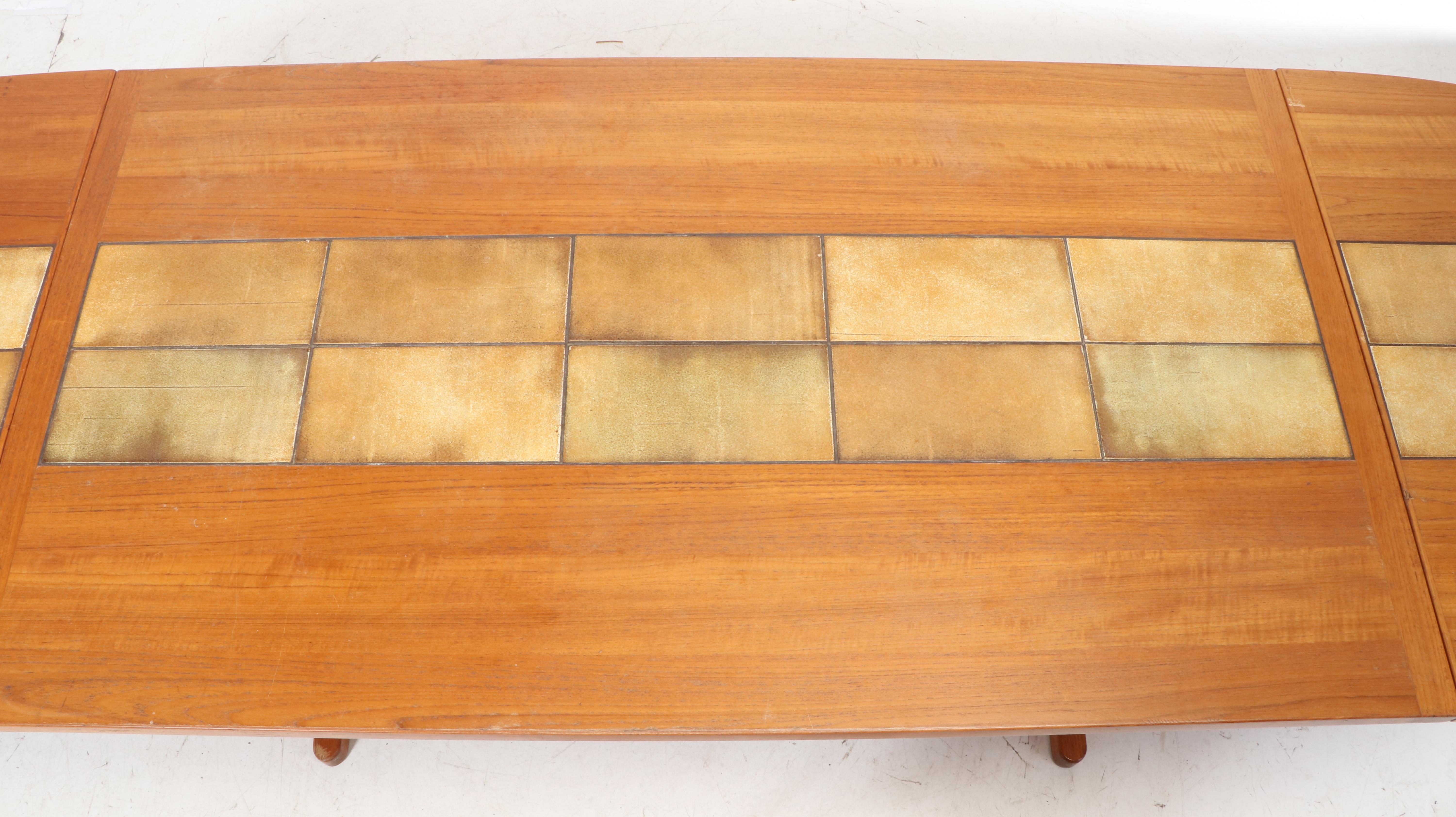 Gangsø Møbler Danish Modern Tile Inset Dining Table with H. Paul Browning Chairs