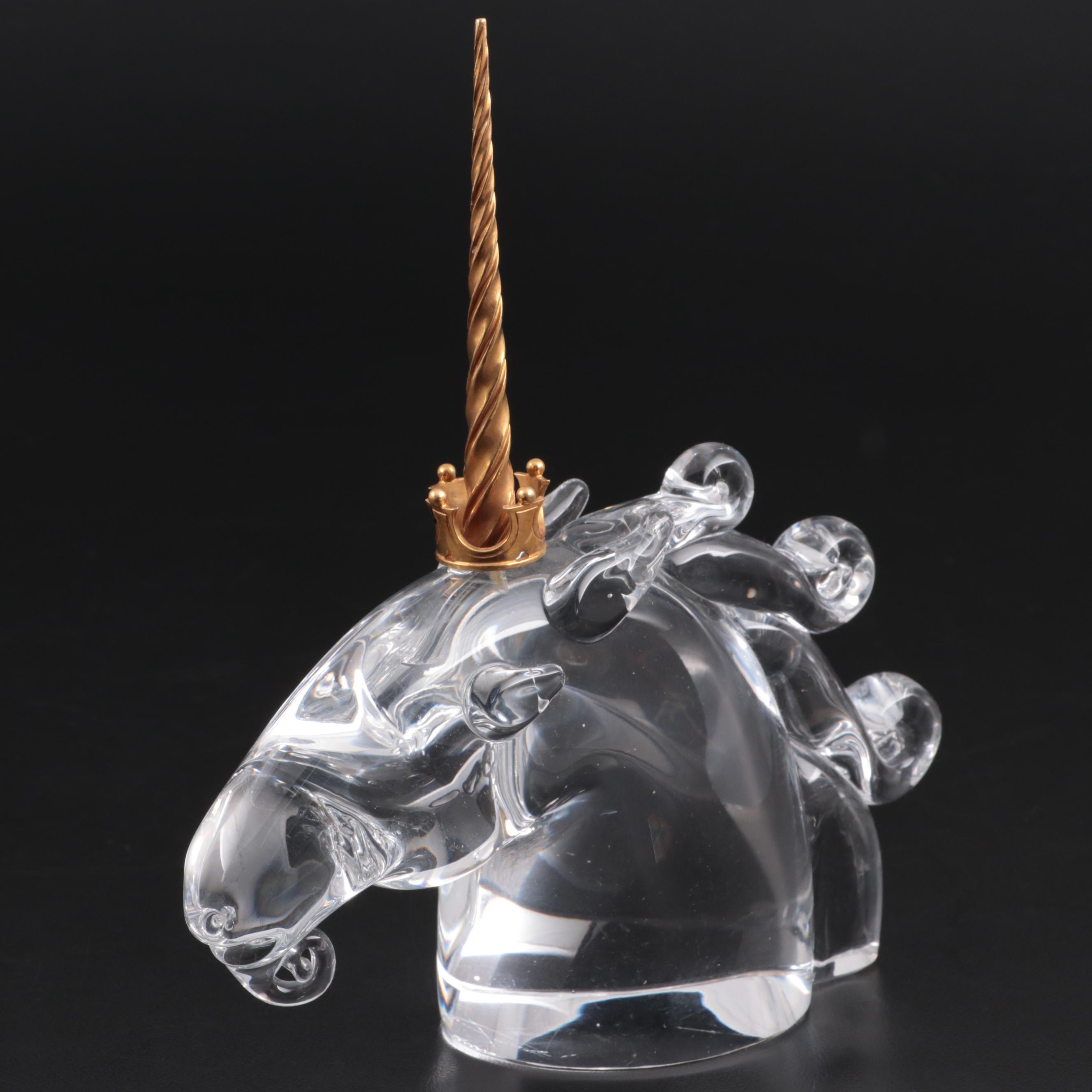 Steuben Art Glass "Heritage Unicorn" Designed by James A. Houston, 1966