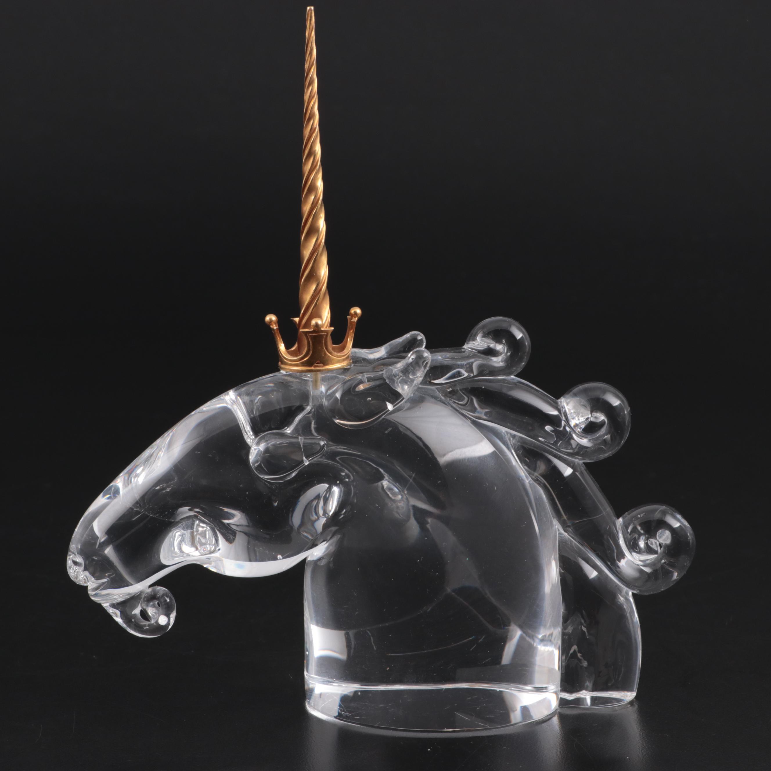 Steuben Art Glass "Heritage Unicorn" Designed by James A. Houston, 1966