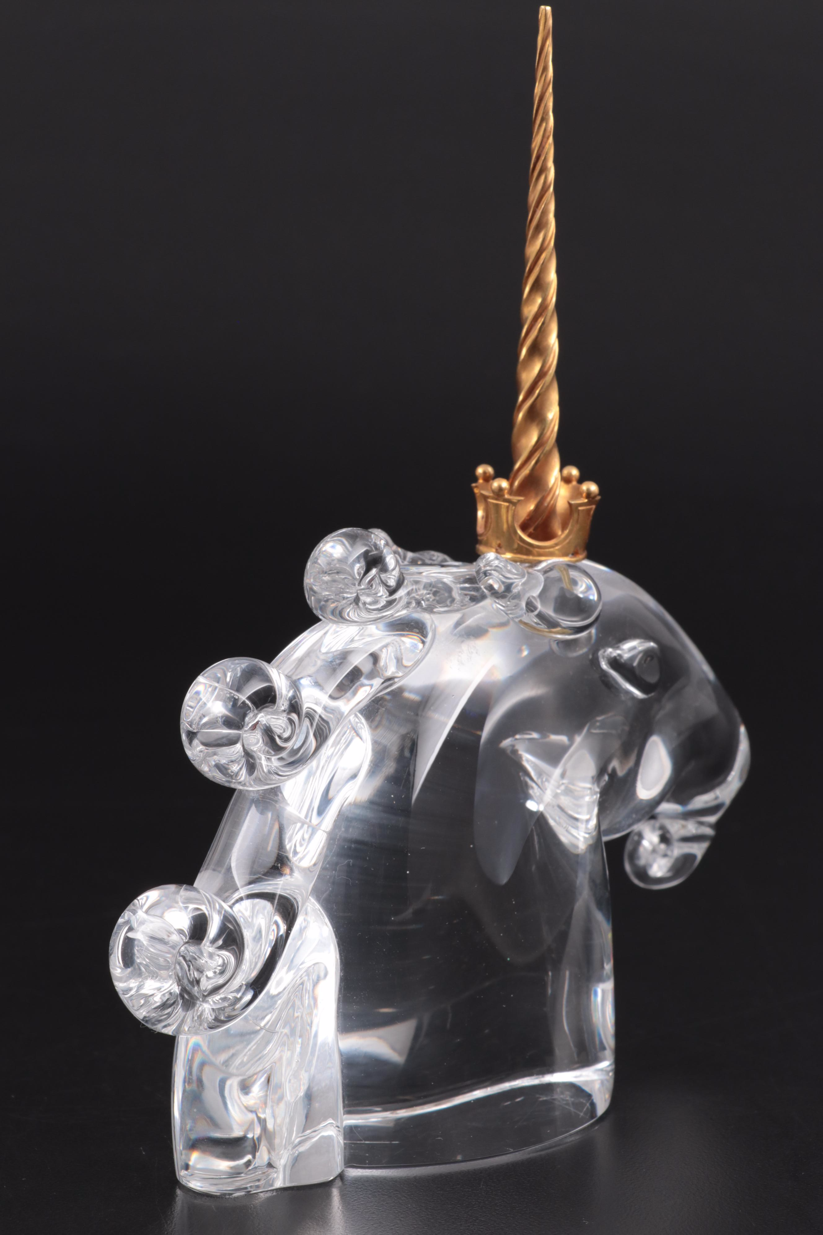 Steuben Art Glass "Heritage Unicorn" Designed by James A. Houston, 1966