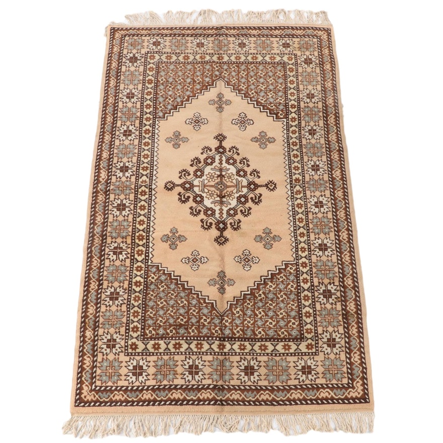 5'5 x 10'2 Hand-Knotted Tunisian "Tapis" Wool Rug