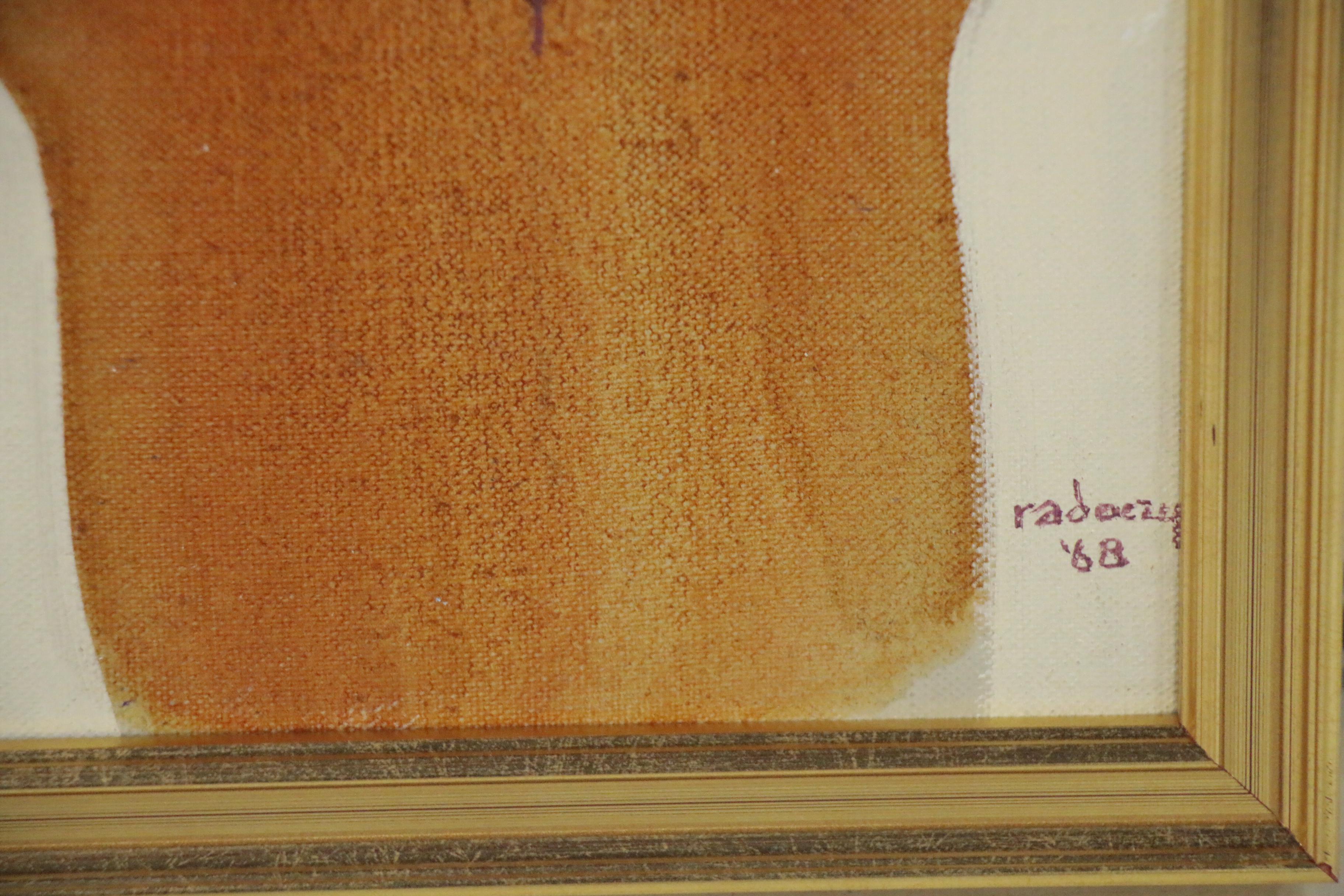 Albert Radoczy Abstract Oil Painting, 1968